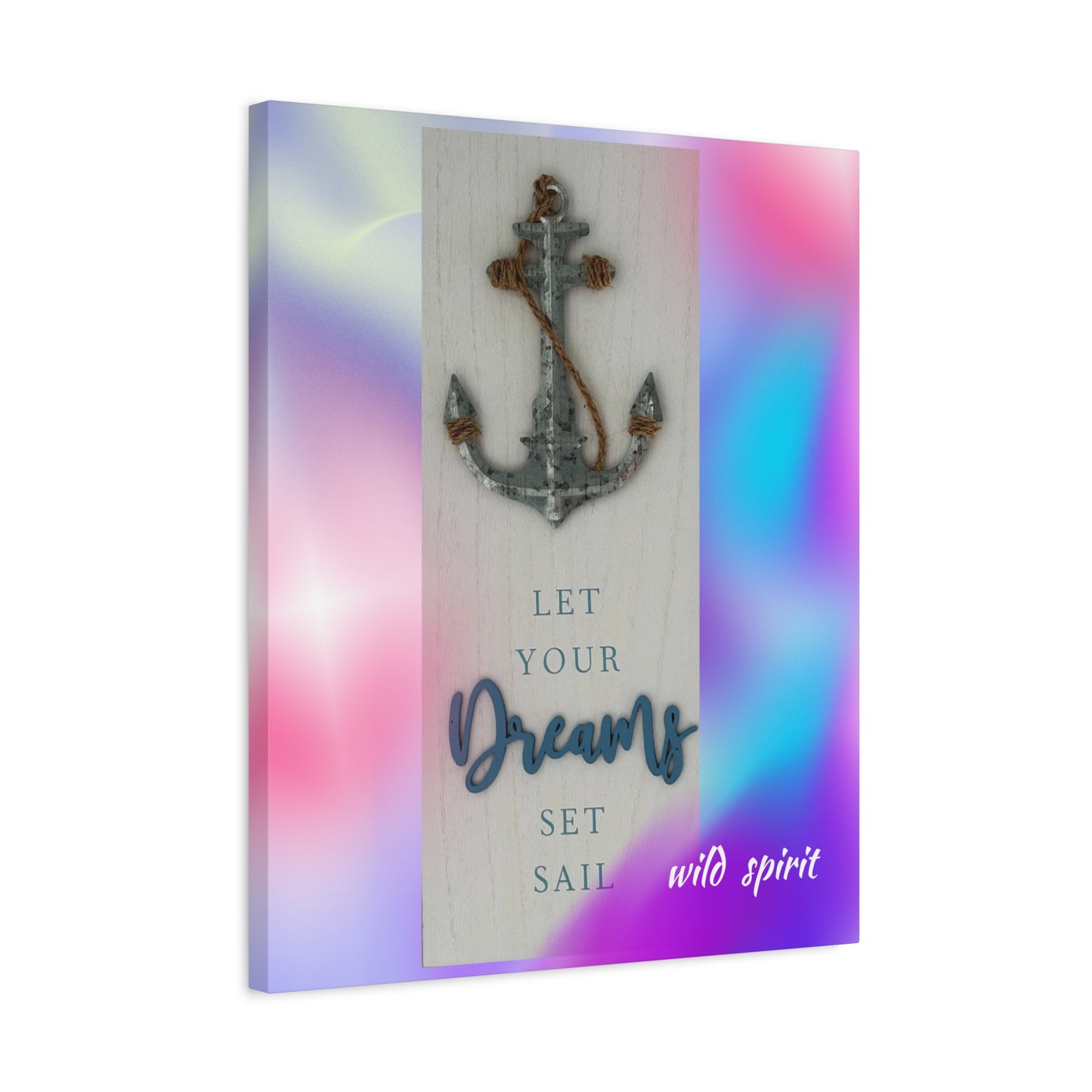 Canvas Print - Beach Themed 'Let Your Dreams Set Sail'