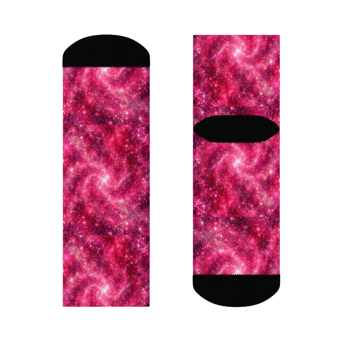 Cosmic Swirl Crew Socks - Vibrant Galaxy Design for Space Lovers
