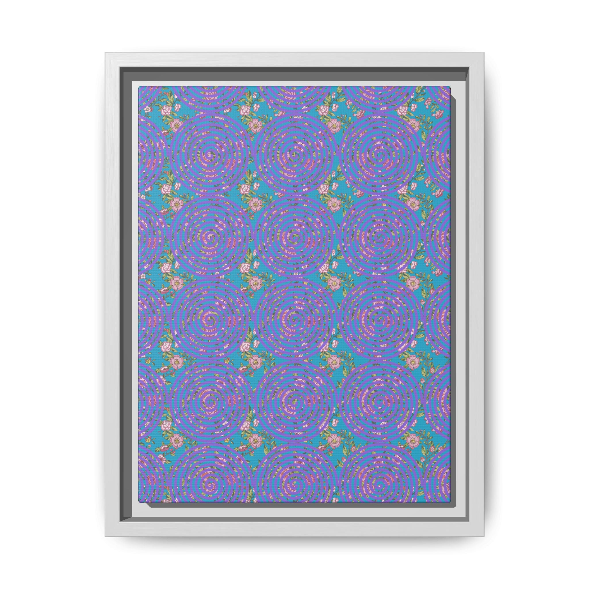 Arte de pared con lienzo floral