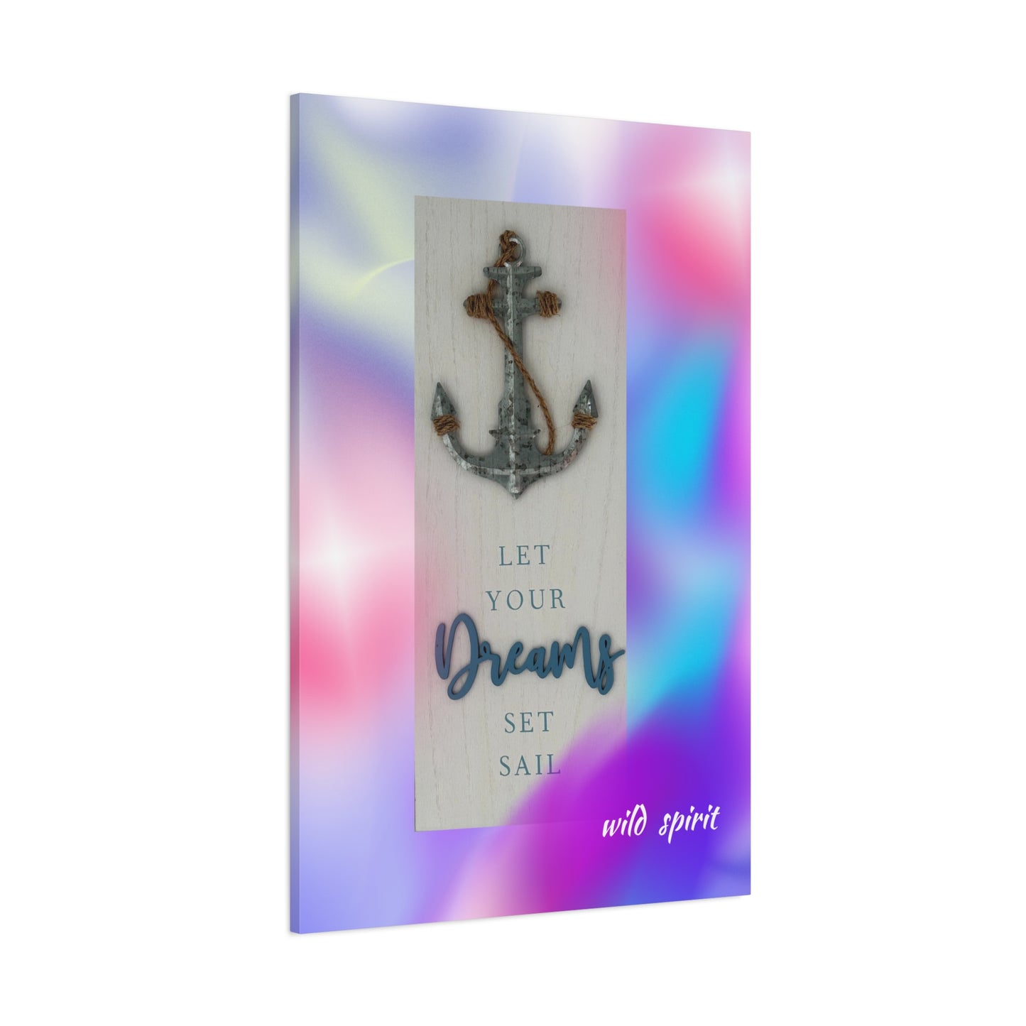 Canvas Print - Beach Themed 'Let Your Dreams Set Sail'