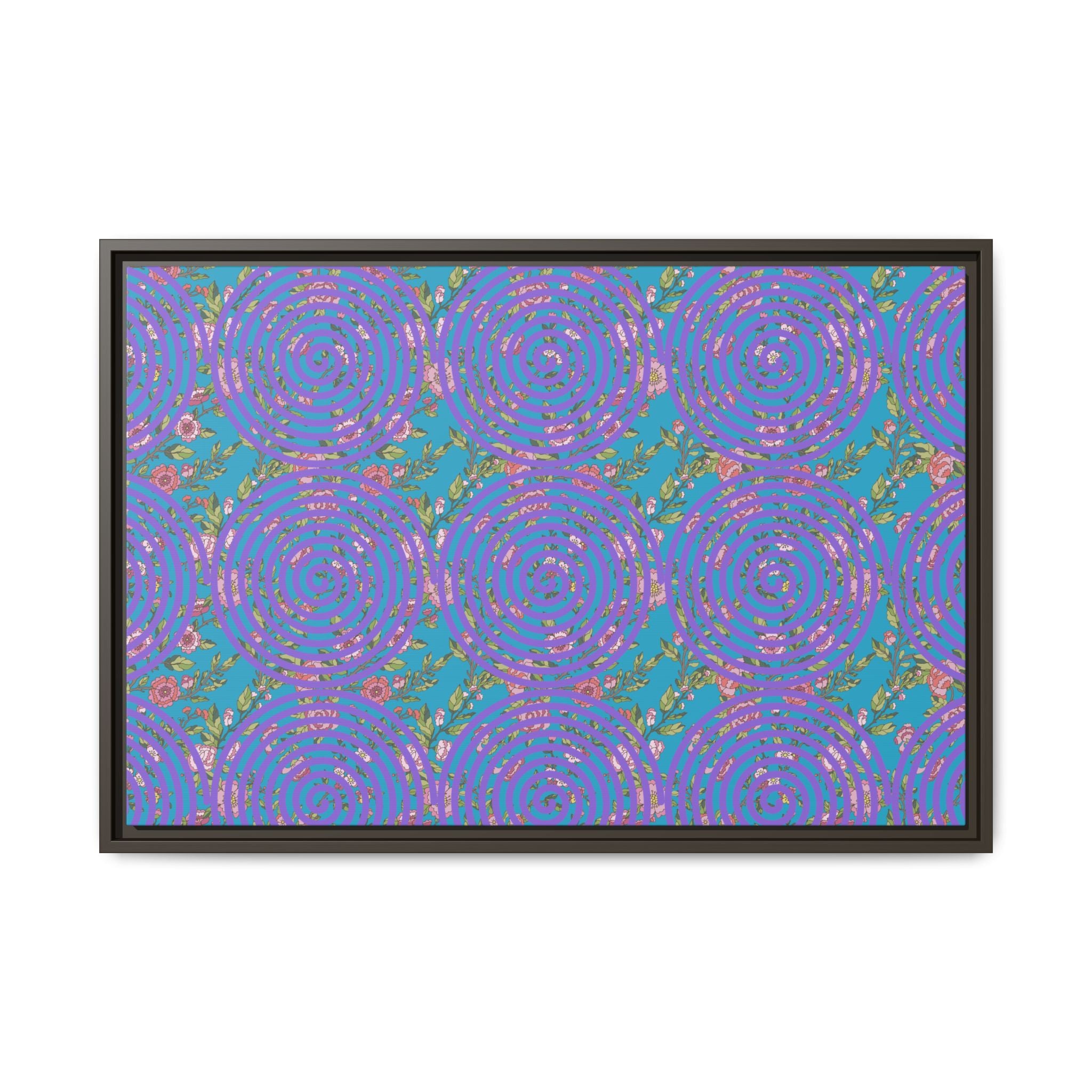 Arte de pared con lienzo floral