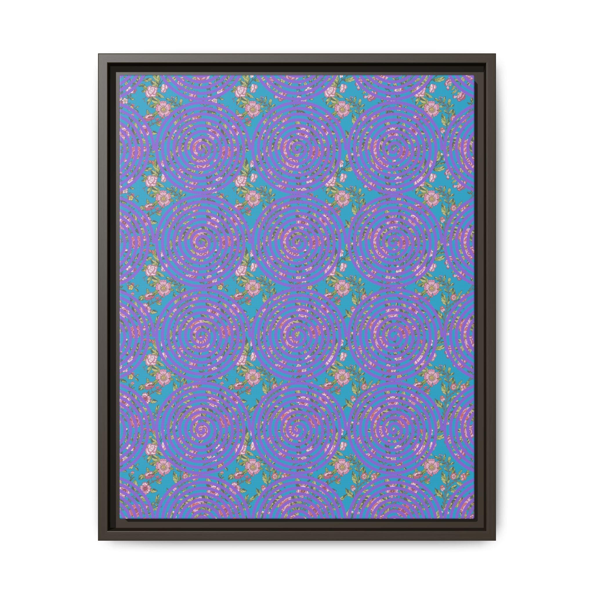 Arte de pared con lienzo floral