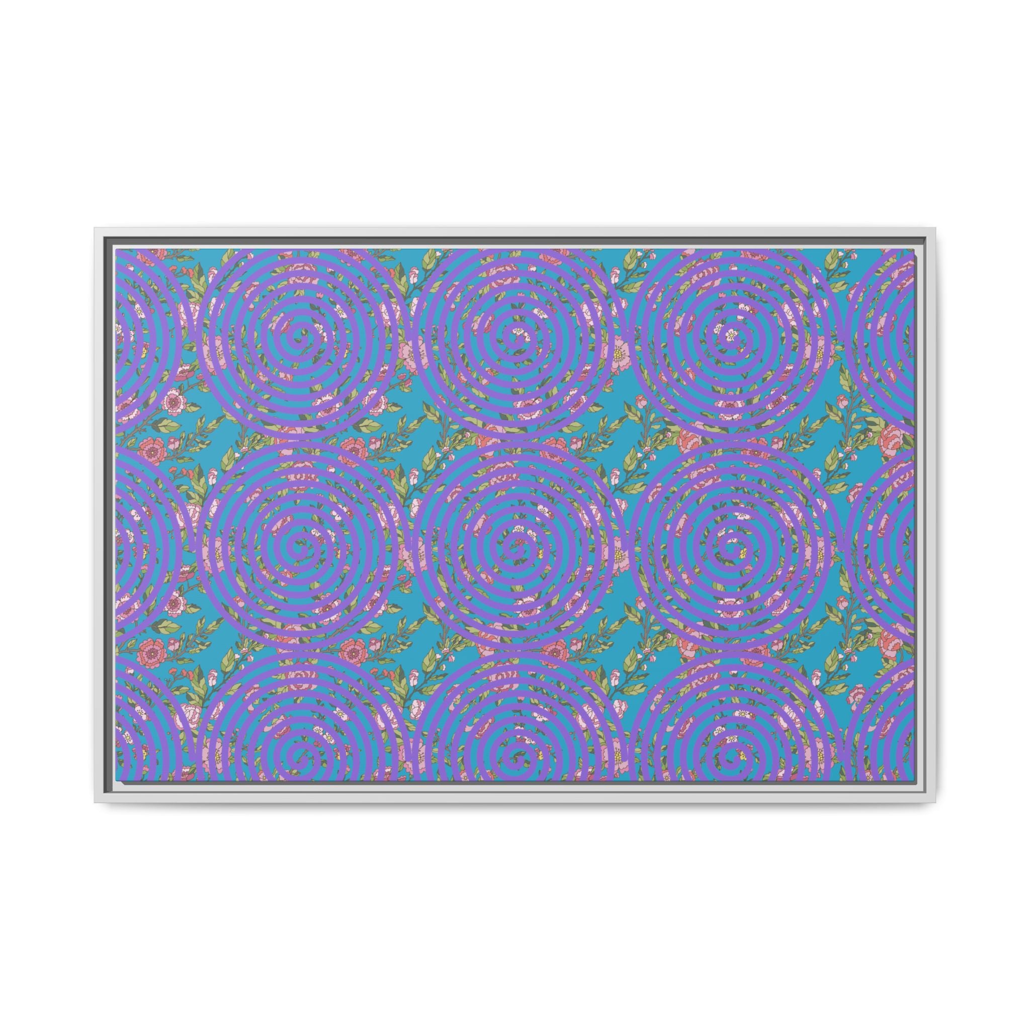 Arte de pared con lienzo floral