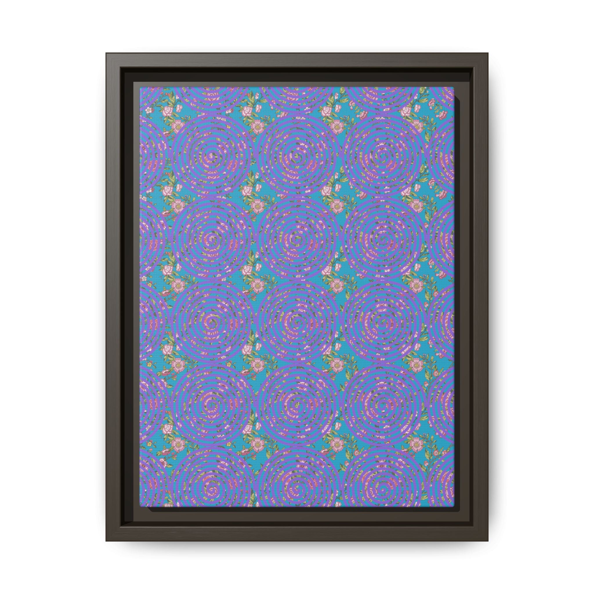 Arte de pared con lienzo floral