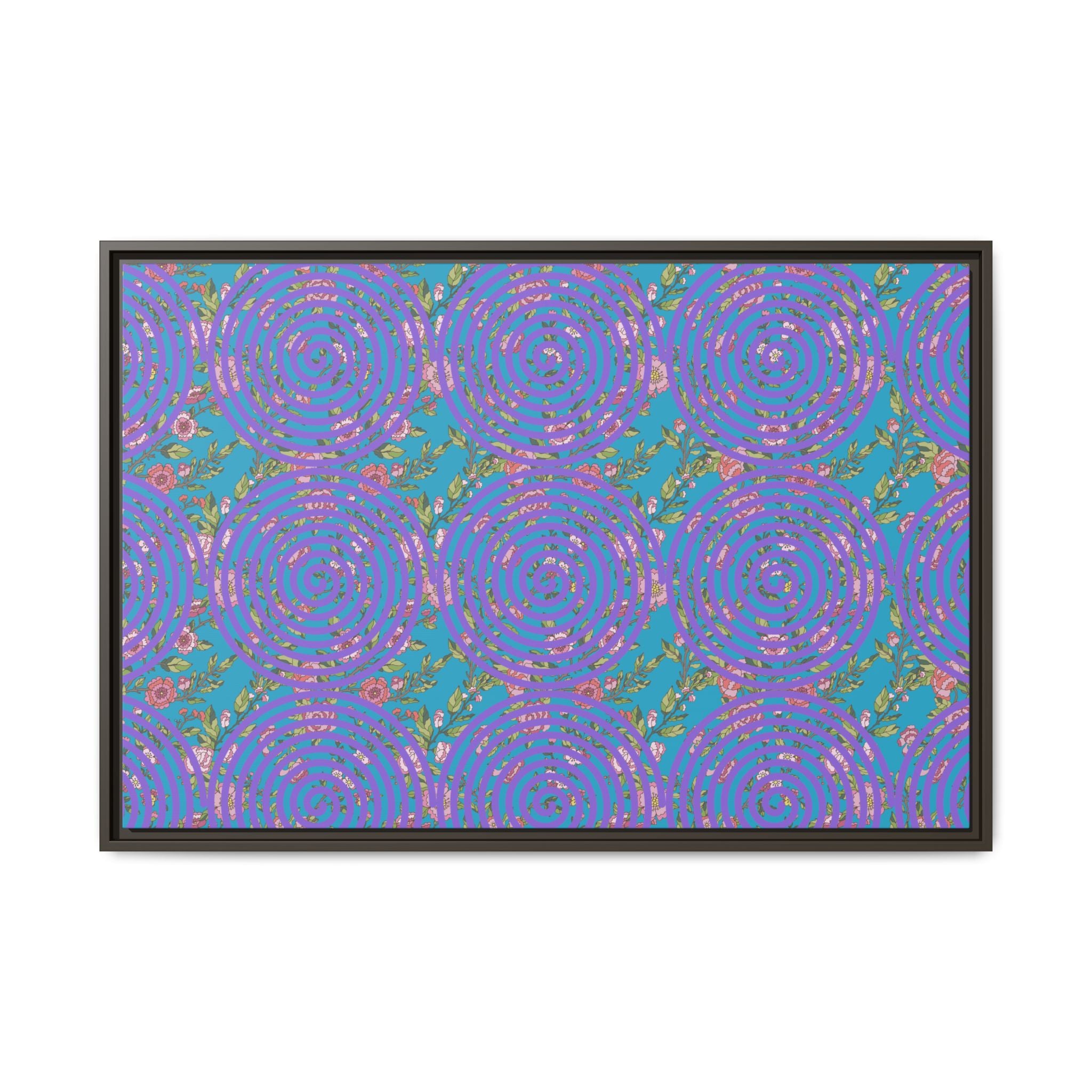 Arte de pared con lienzo floral