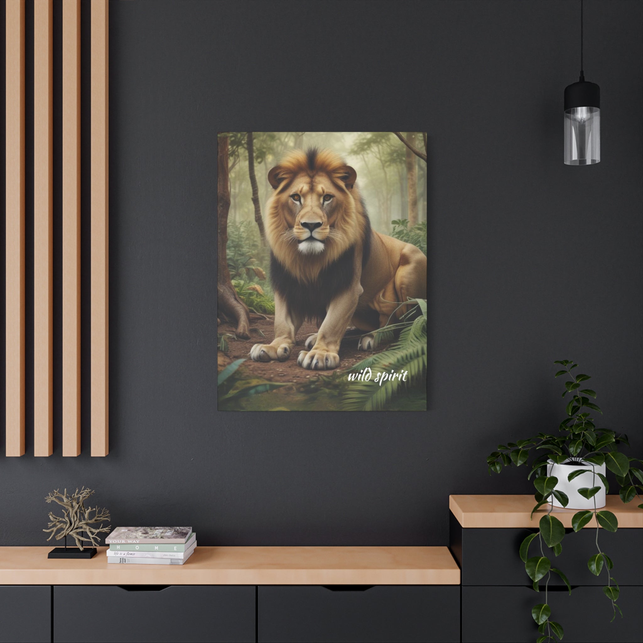 Arte de pared en lienzo - Impresión en lienzo mate Rey de la jungla