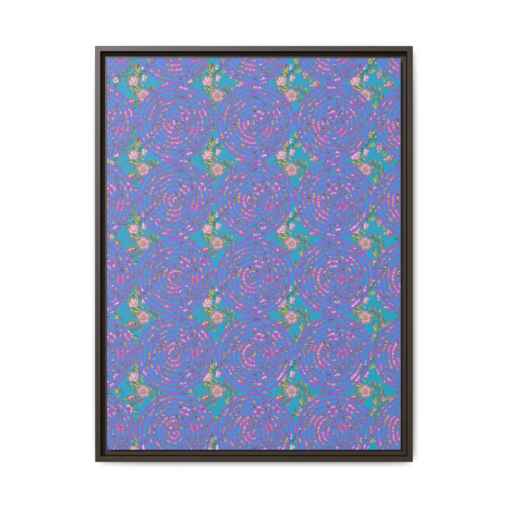 Arte de pared con lienzo floral