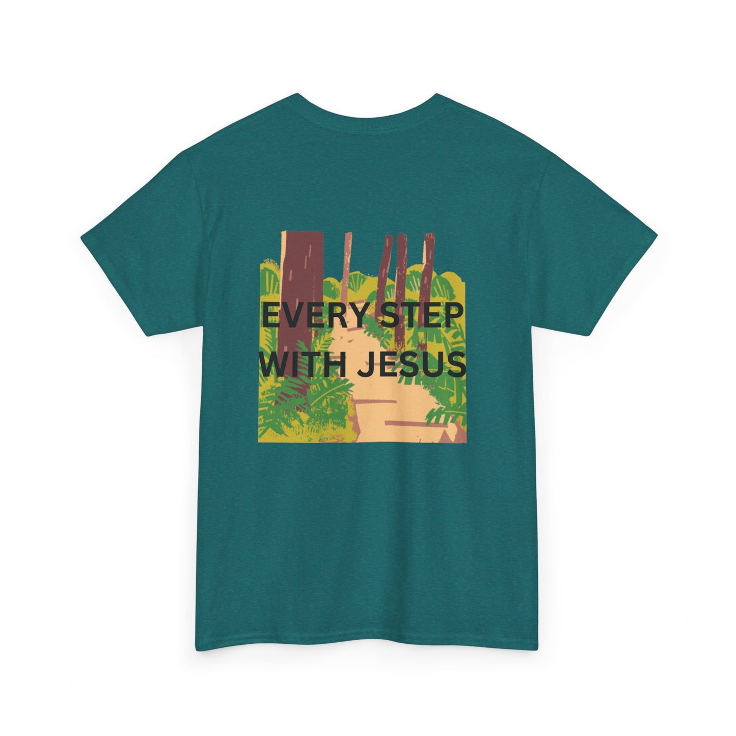 Trail in the Woods Unisex Tee - Every Step with Jesus Design