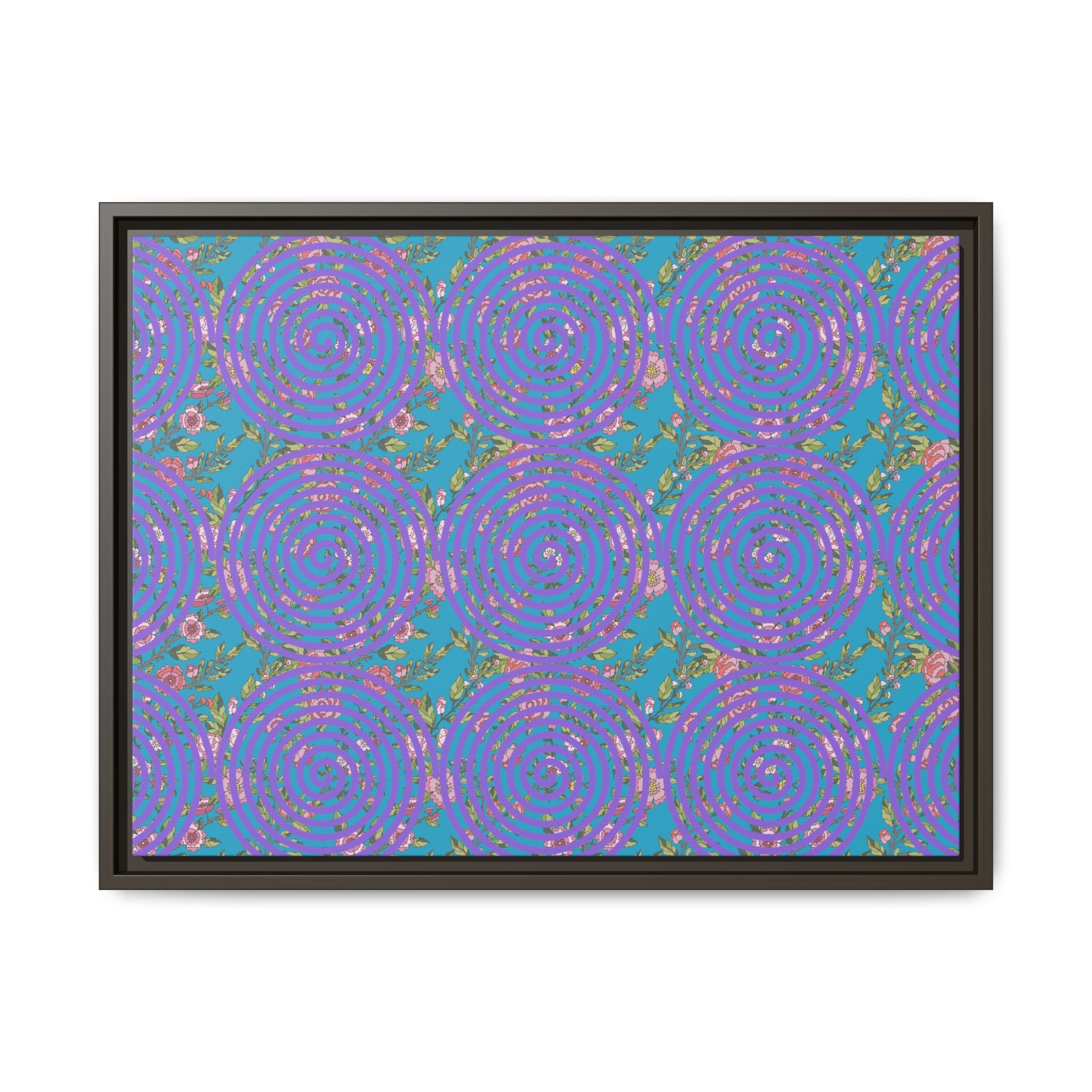 Arte de pared con lienzo floral