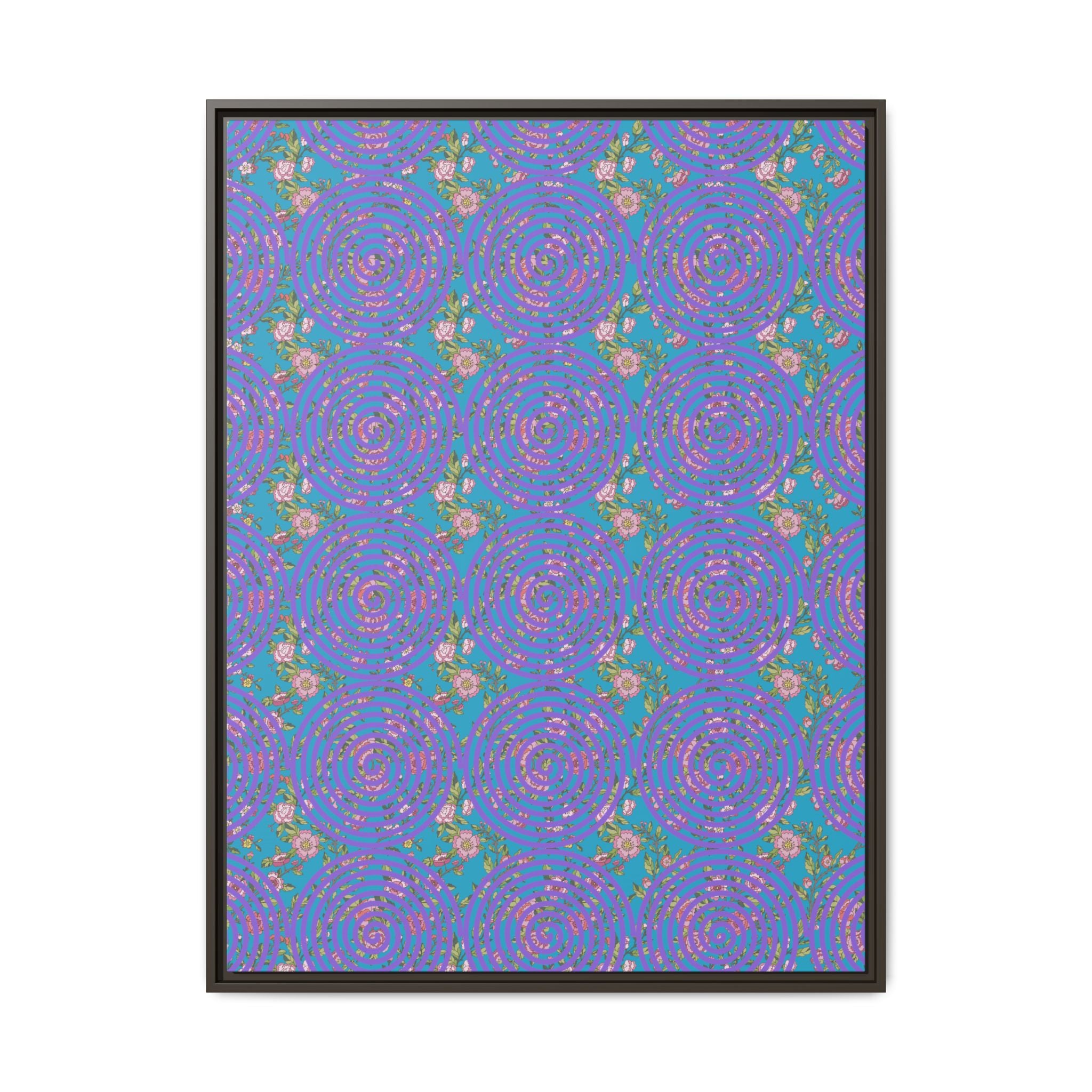 Arte de pared con lienzo floral