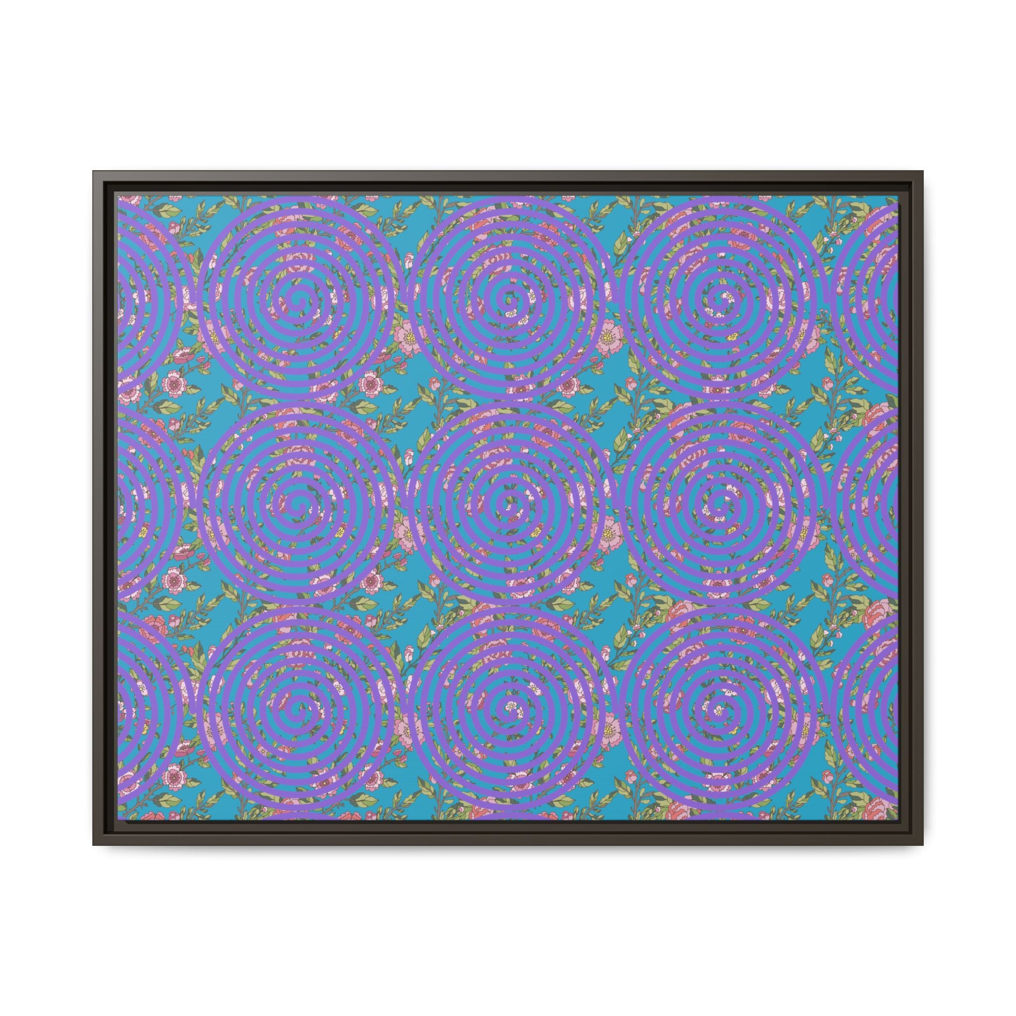 Arte de pared con lienzo floral