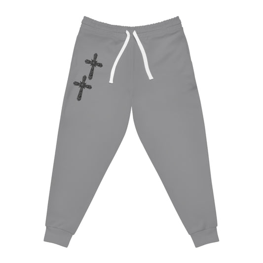 Comfortable Athletic Joggers with Cross Design - Perfect for Gym & Casual Wear