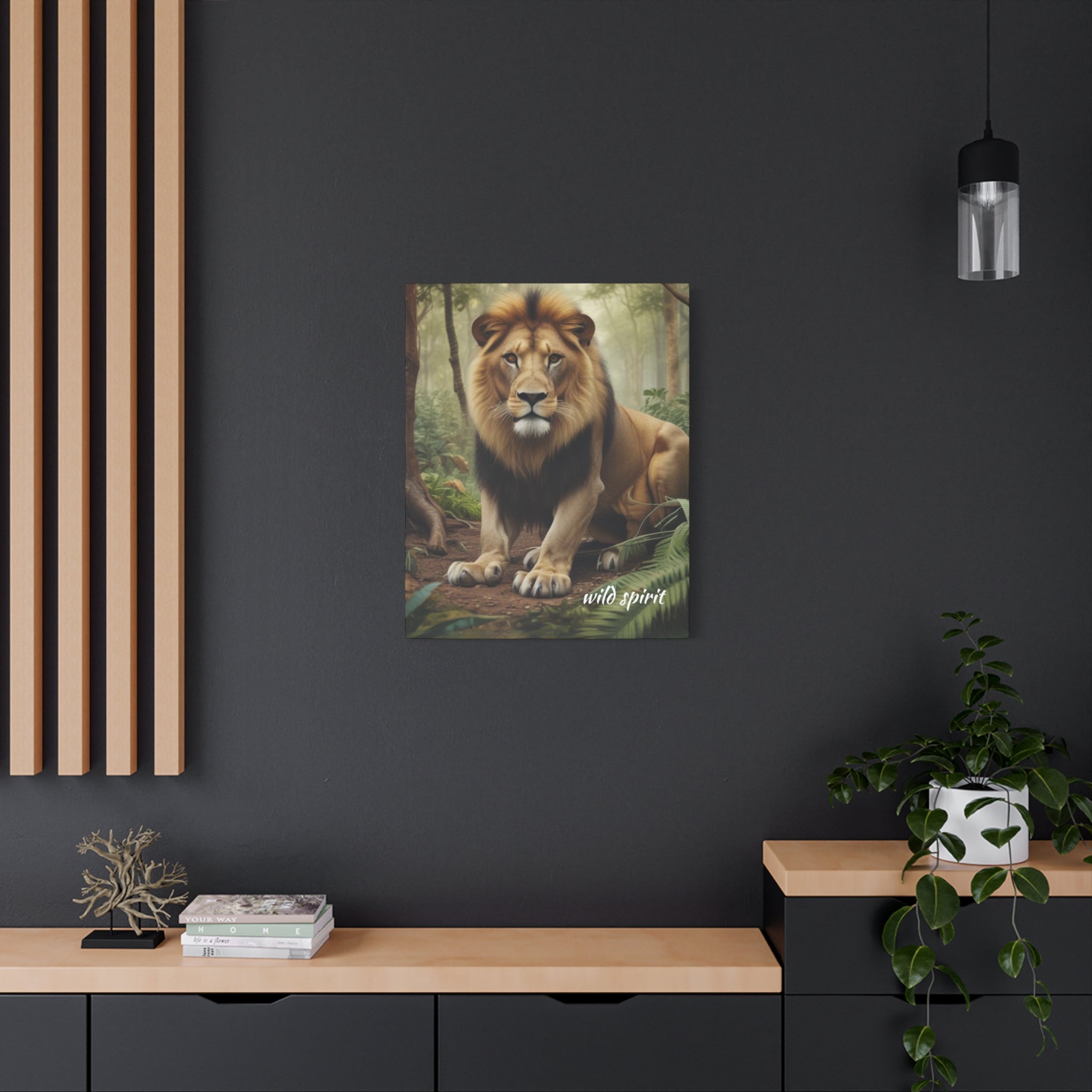 Arte de pared en lienzo - Impresión en lienzo mate Rey de la jungla