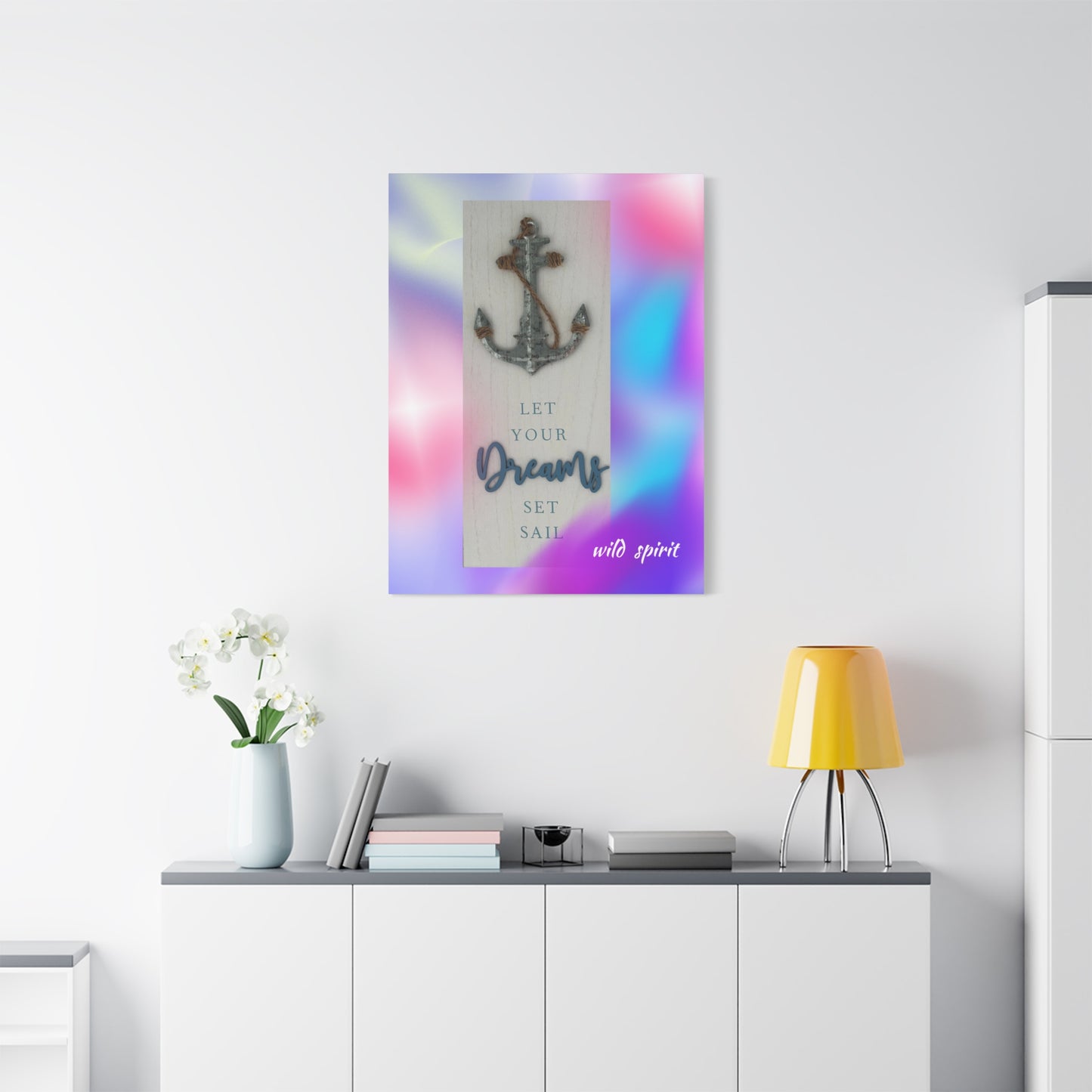 Canvas Print - Beach Themed 'Let Your Dreams Set Sail'