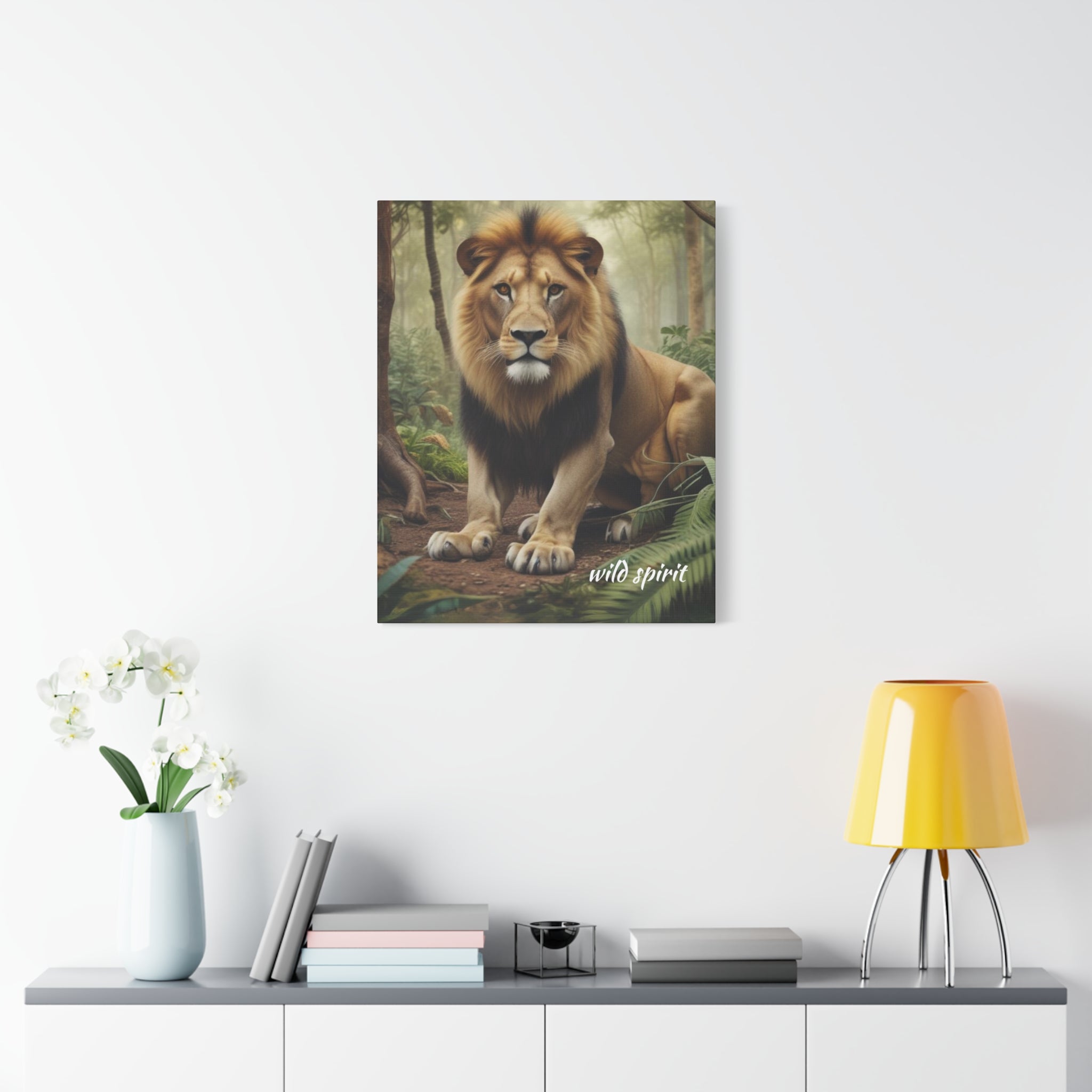 Arte de pared en lienzo - Impresión en lienzo mate Rey de la jungla