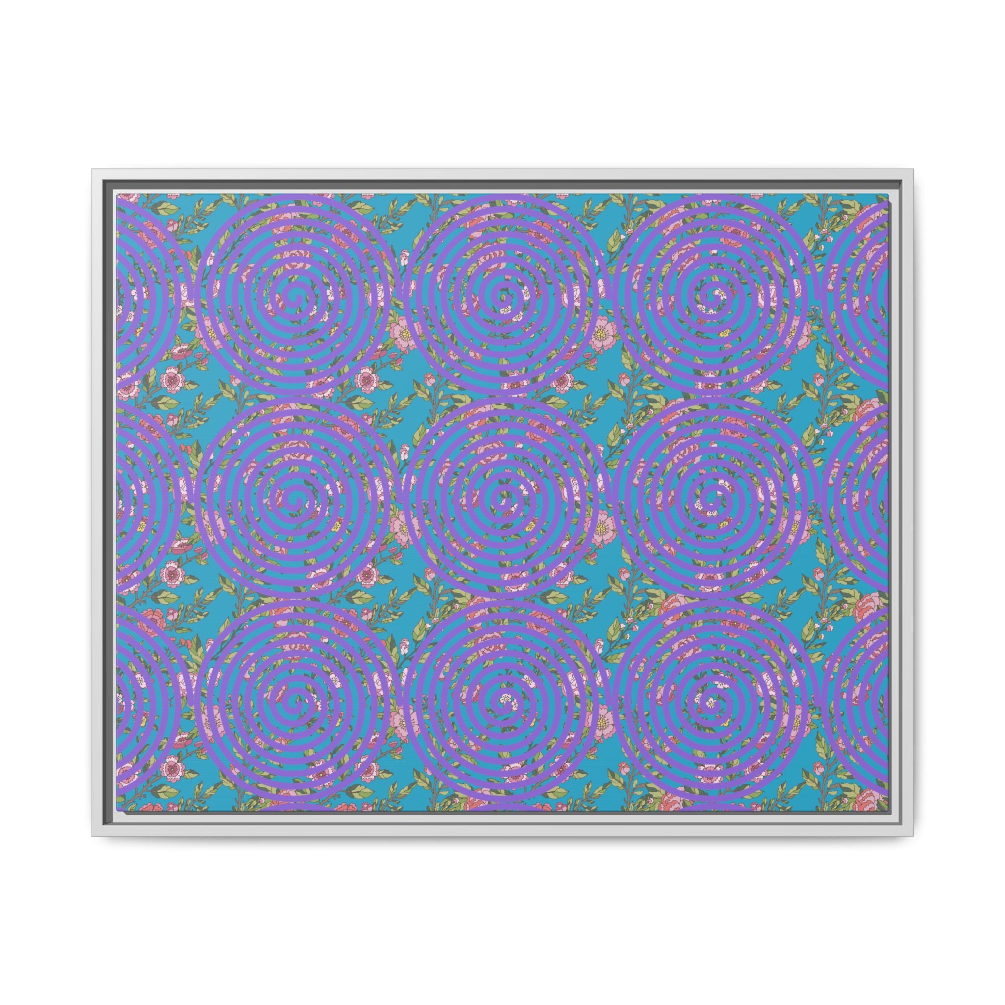 Arte de pared con lienzo floral