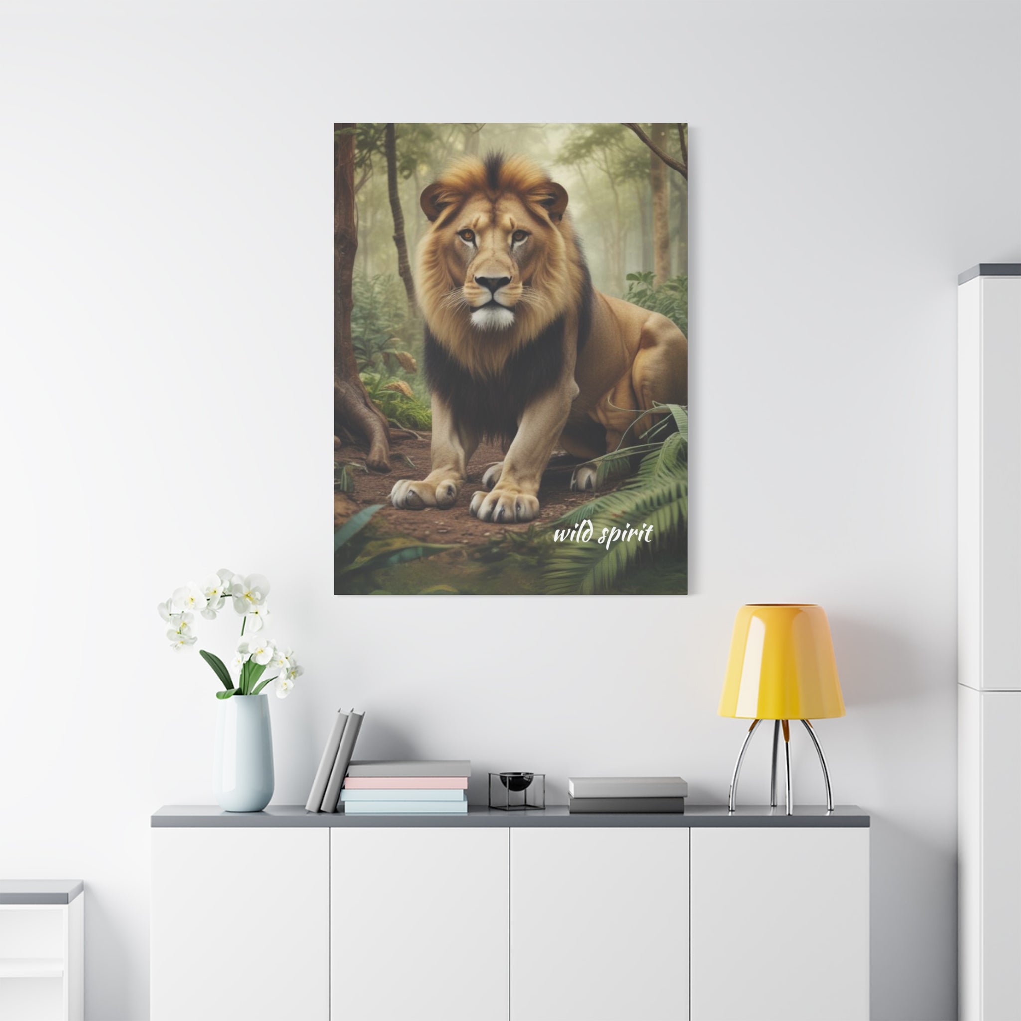 Arte de pared en lienzo - Impresión en lienzo mate Rey de la jungla