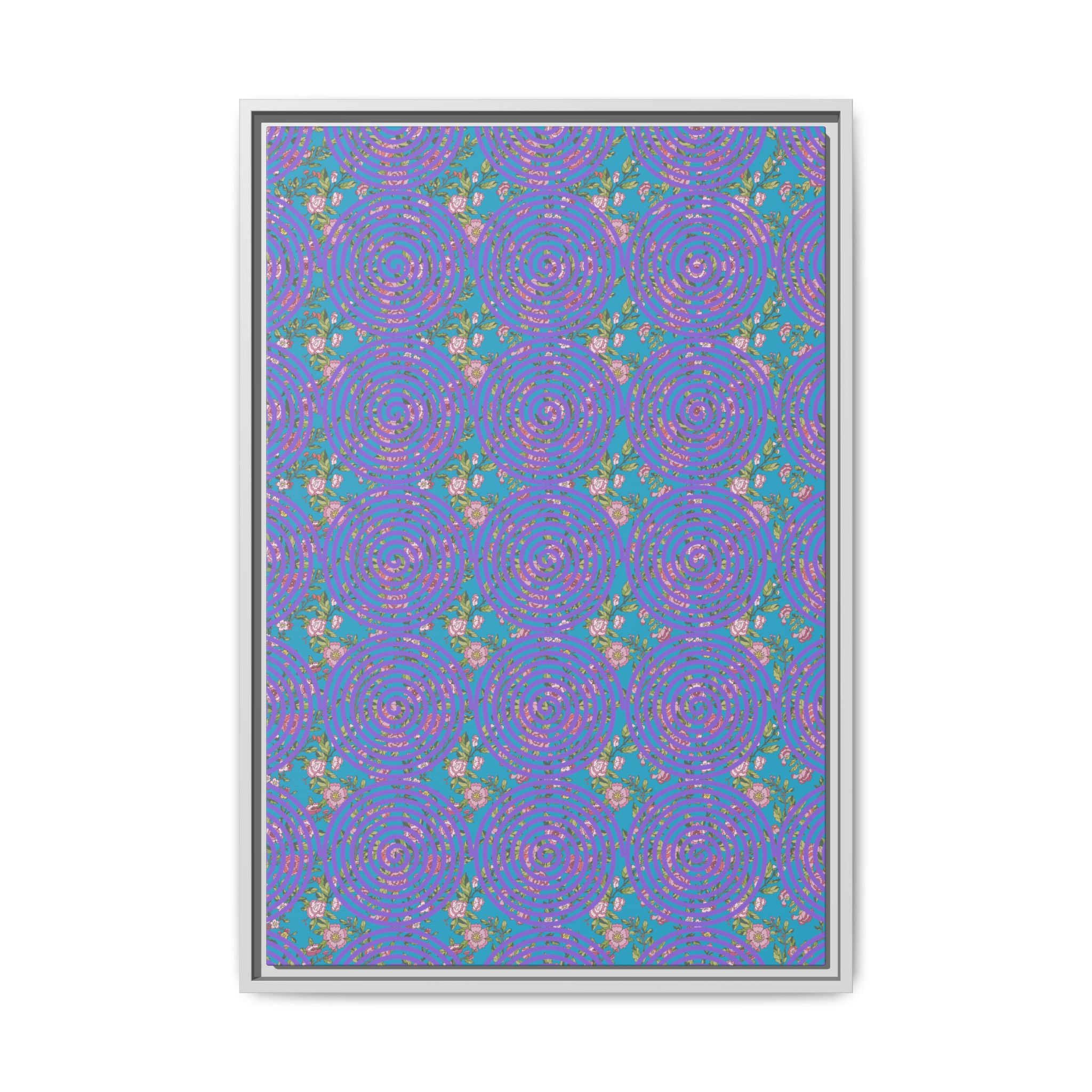 Arte de pared con lienzo floral