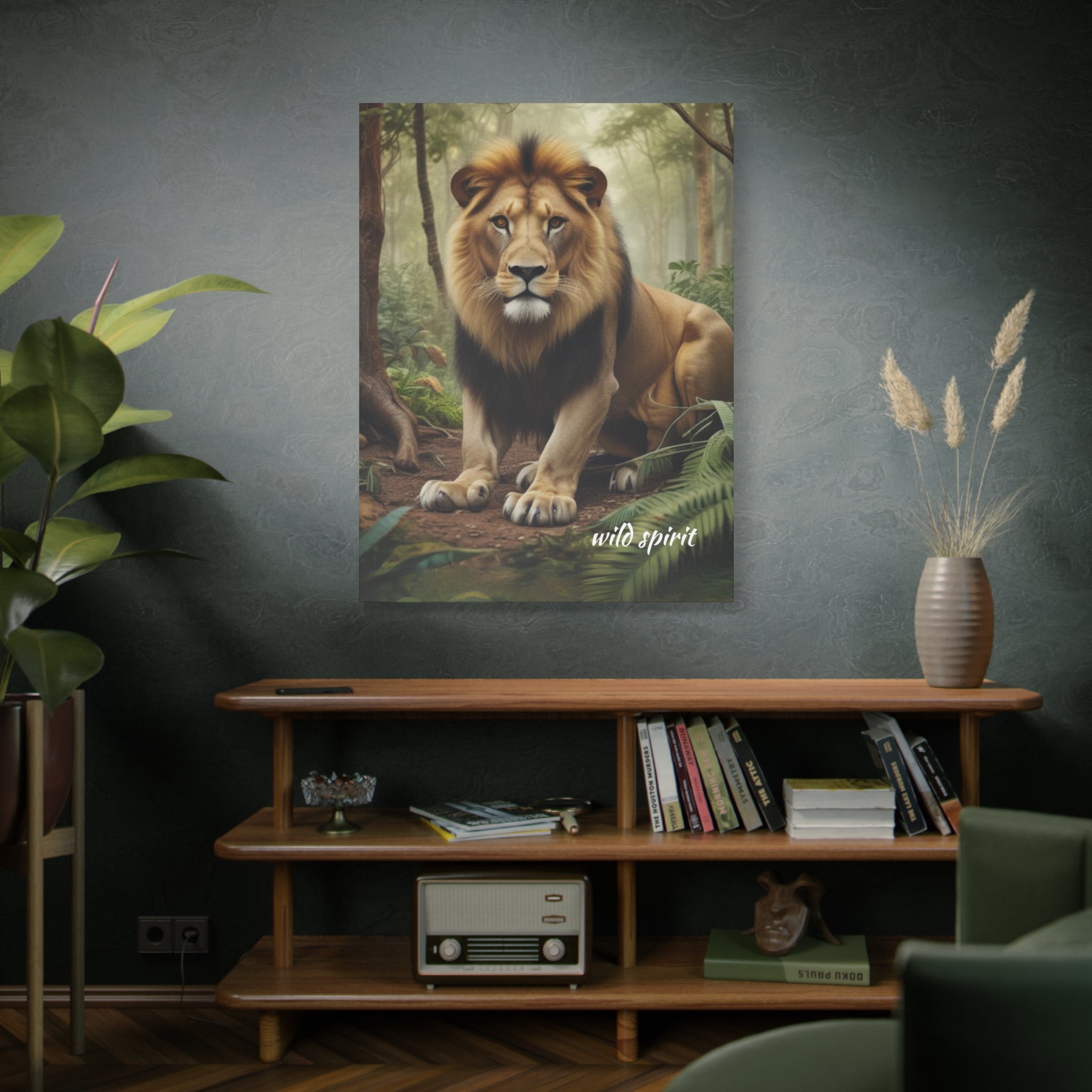 Arte de pared en lienzo - Impresión en lienzo mate Rey de la jungla