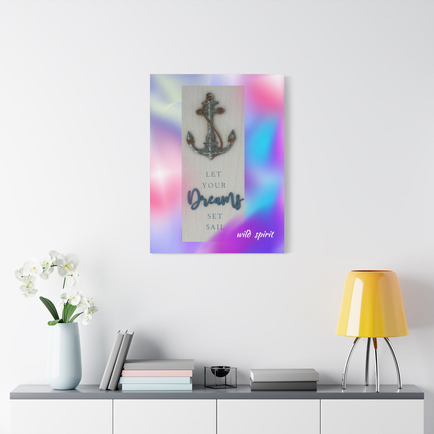 Canvas Print - Beach Themed 'Let Your Dreams Set Sail'