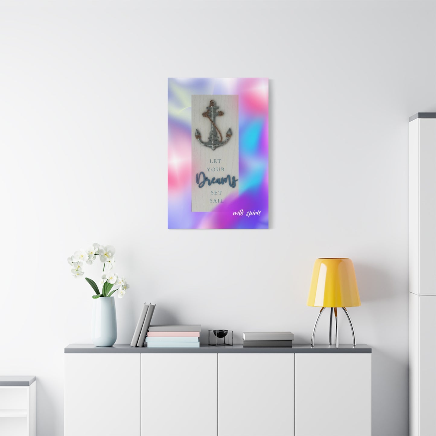 Canvas Print - Beach Themed 'Let Your Dreams Set Sail'