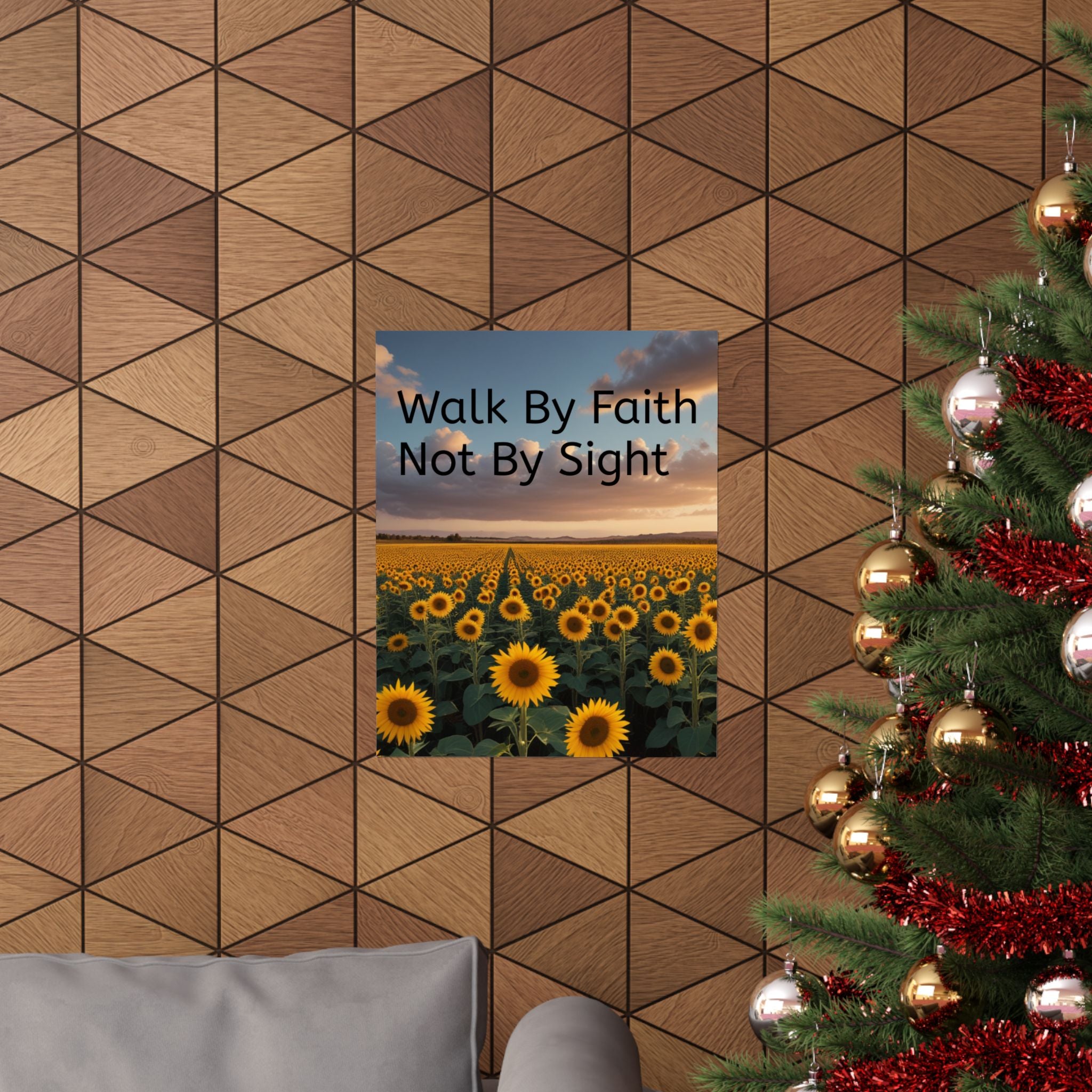 Arte de pared inspirador de fe, póster de girasol, decoración inspiradora para el hogar, regalo cristiano, impresión motivacional