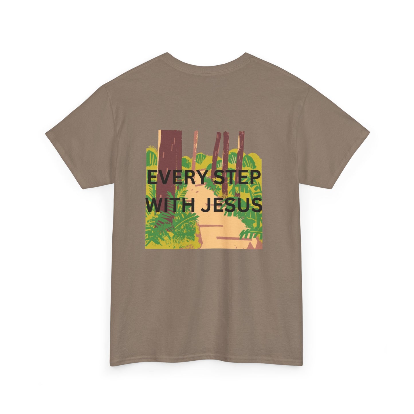 Trail in the Woods Unisex Tee - Every Step with Jesus Design