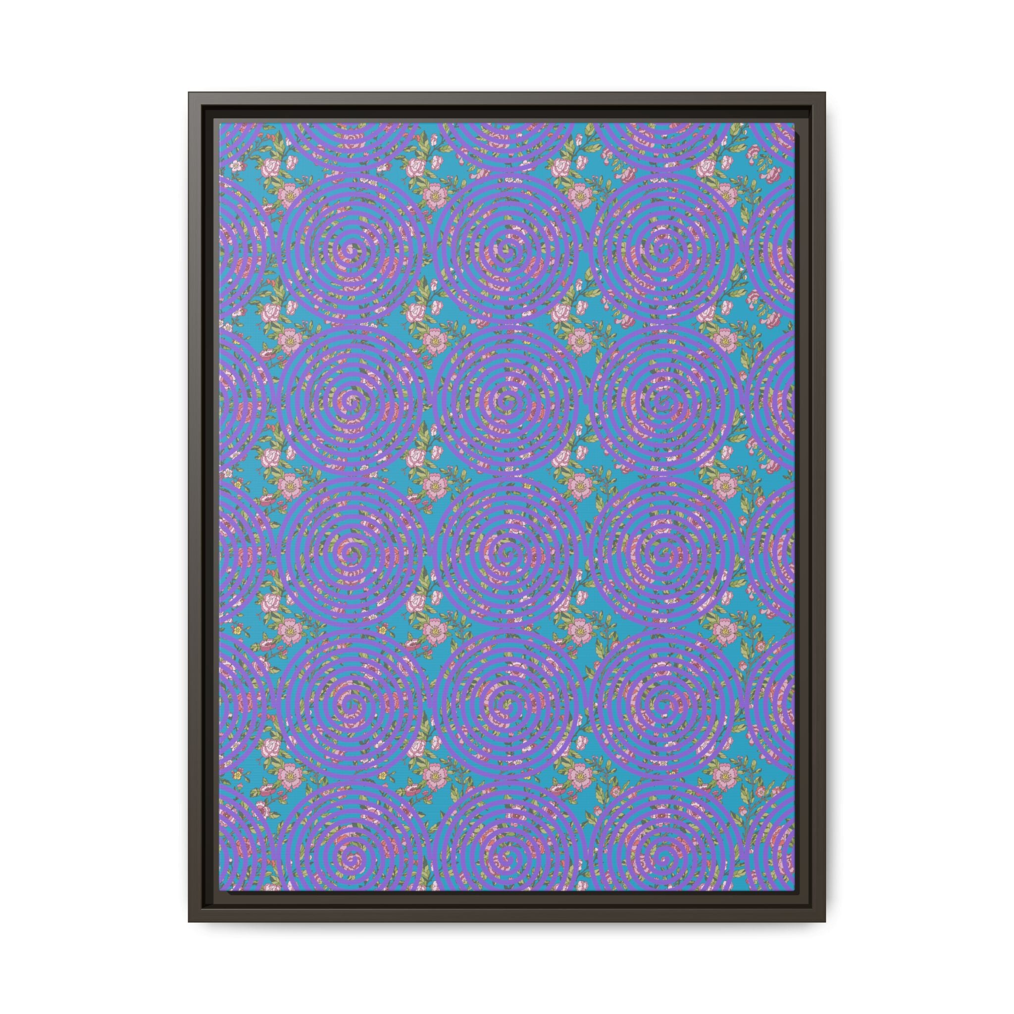 Arte de pared con lienzo floral