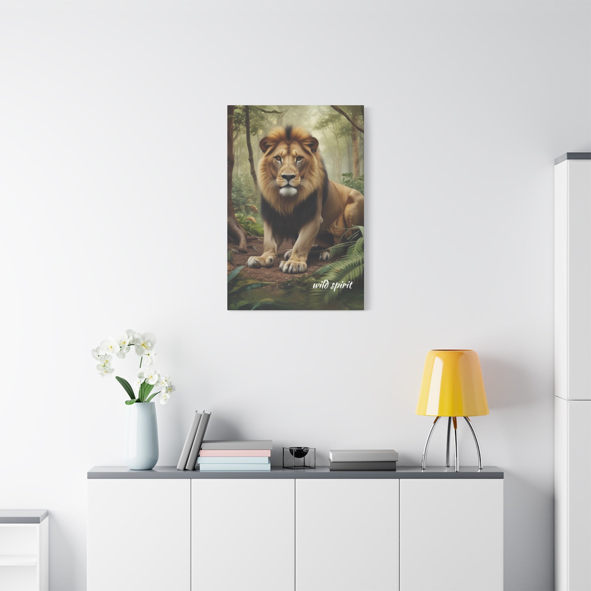 Arte de pared en lienzo - Impresión en lienzo mate Rey de la jungla