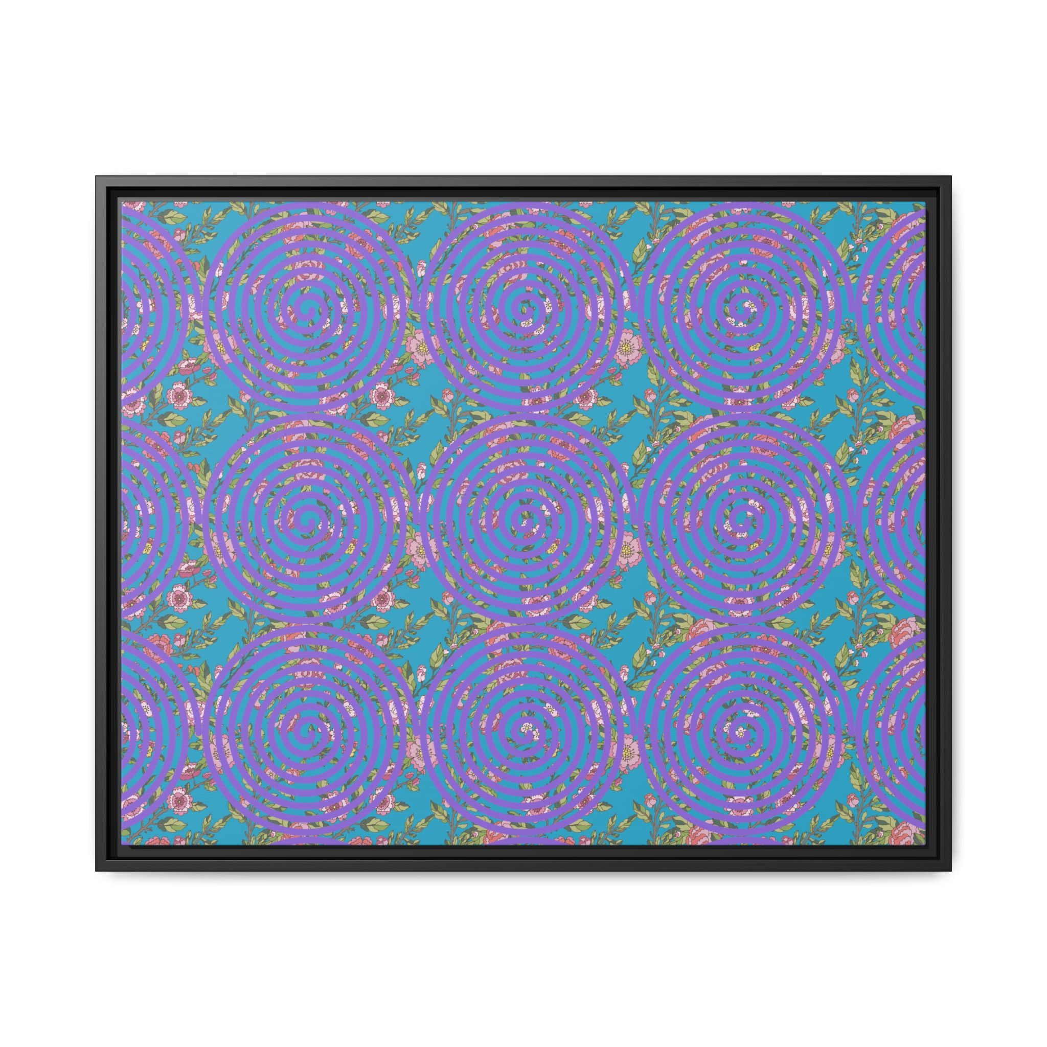 Arte de pared con lienzo floral