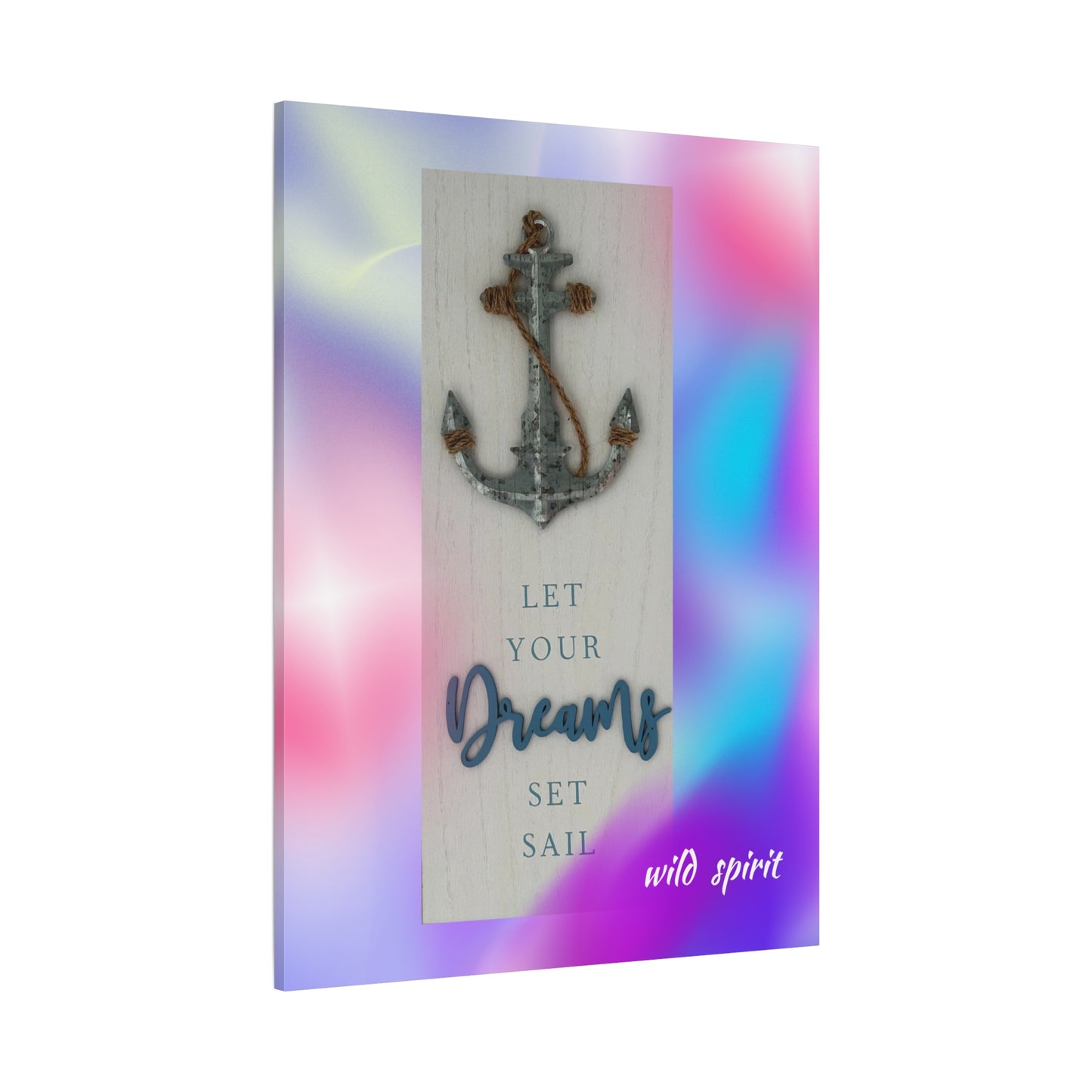 Canvas Print - Beach Themed 'Let Your Dreams Set Sail'