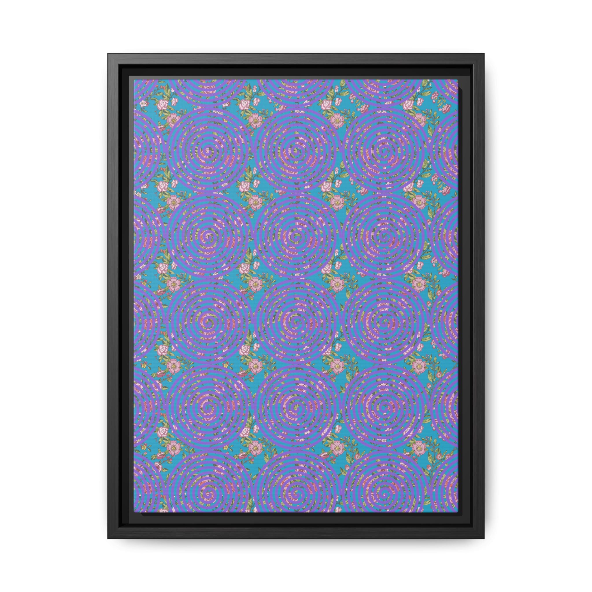 Arte de pared con lienzo floral