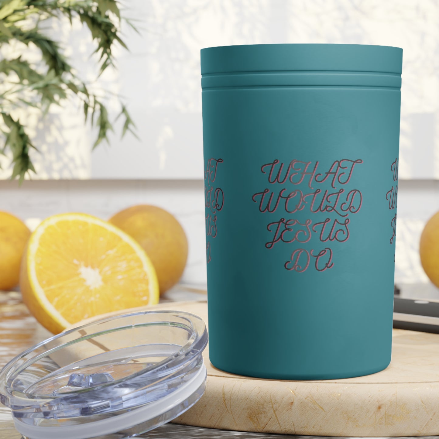 Inspirational Vacuum Insulated Tumbler - What Would Jesus Do - 11oz