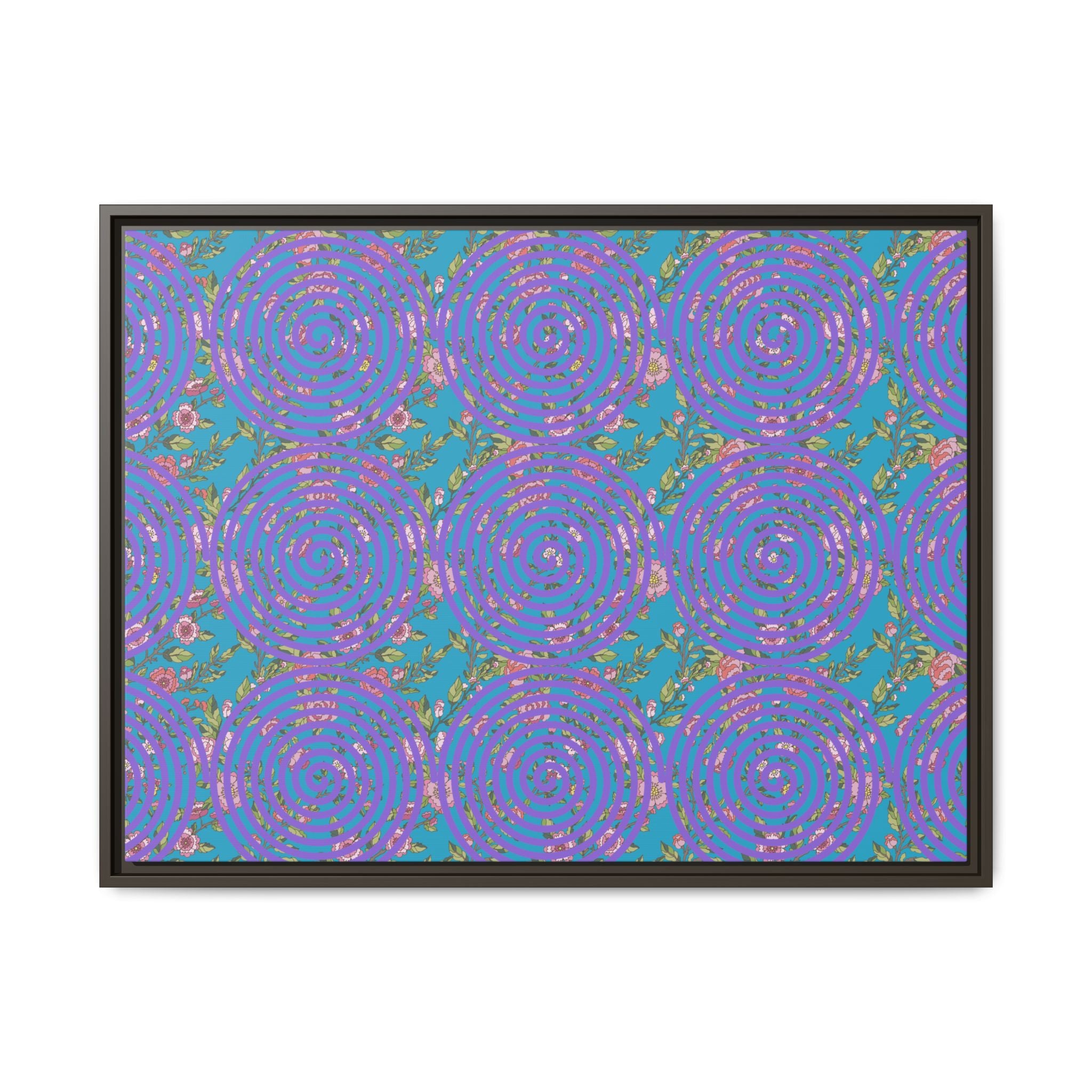 Arte de pared con lienzo floral