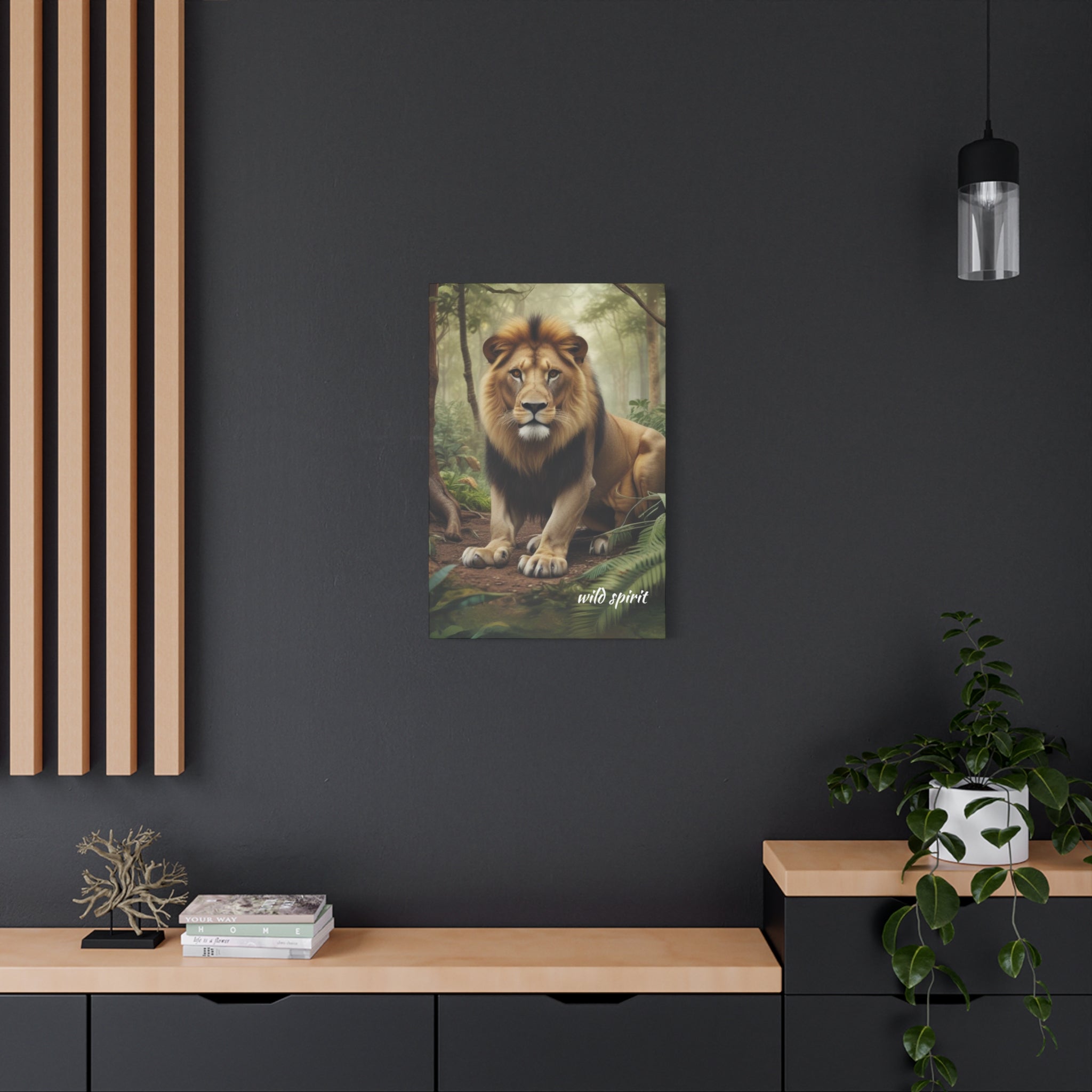 Arte de pared en lienzo - Impresión en lienzo mate Rey de la jungla
