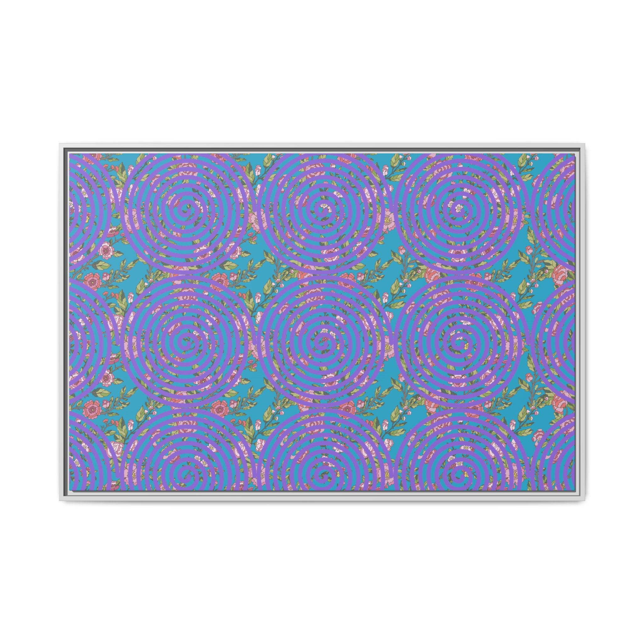 Arte de pared con lienzo floral