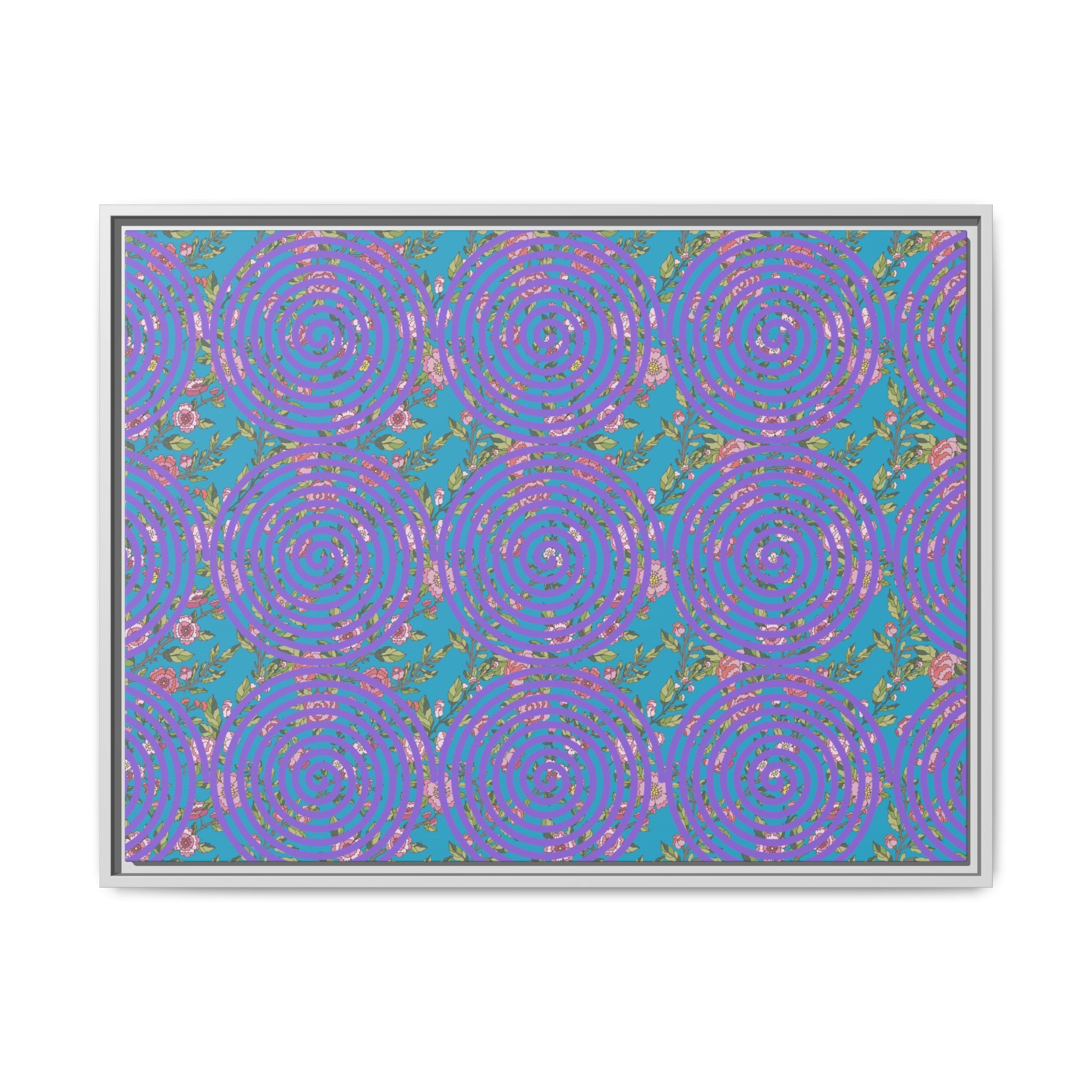 Arte de pared con lienzo floral