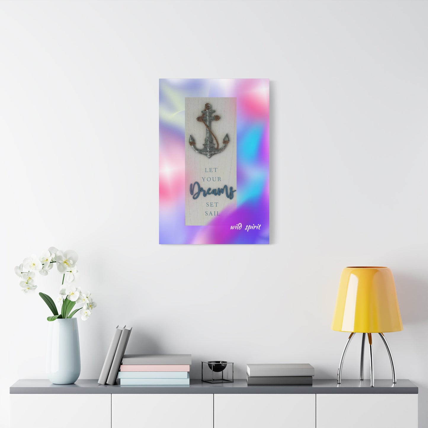 Canvas Print - Beach Themed 'Let Your Dreams Set Sail'