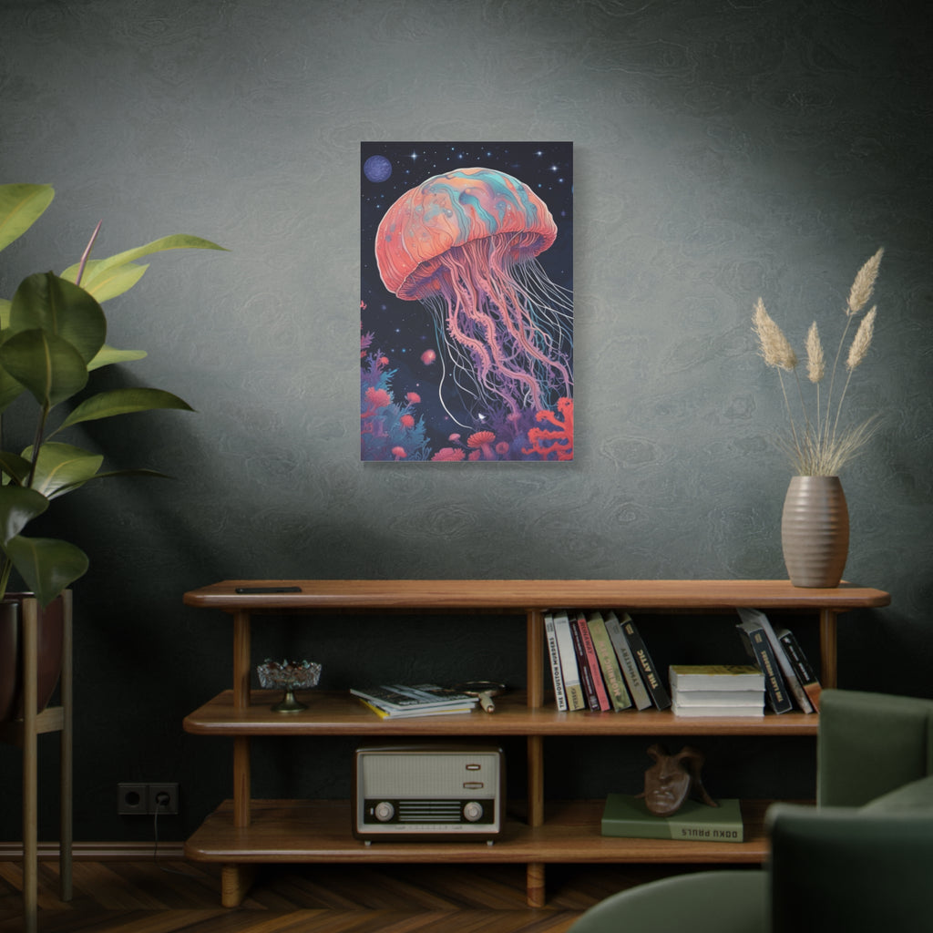 Impresión en lienzo - Pintura de medusas del cielo nocturno