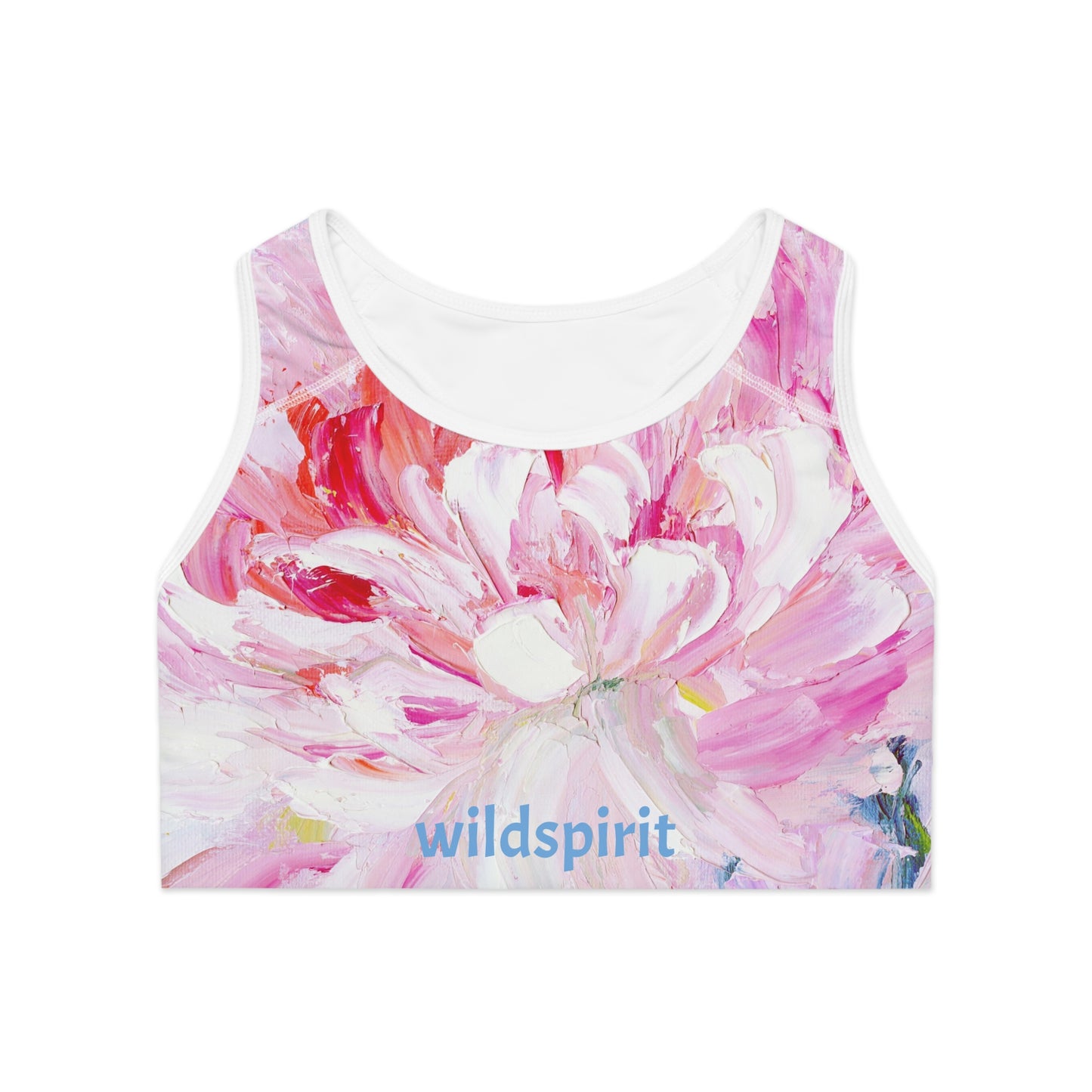 Floral Sports Bra, Yoga Bra, Workout Top, Fitness Apparel, Activewear for Women, Gift for Her, Floral Design Sports Bra