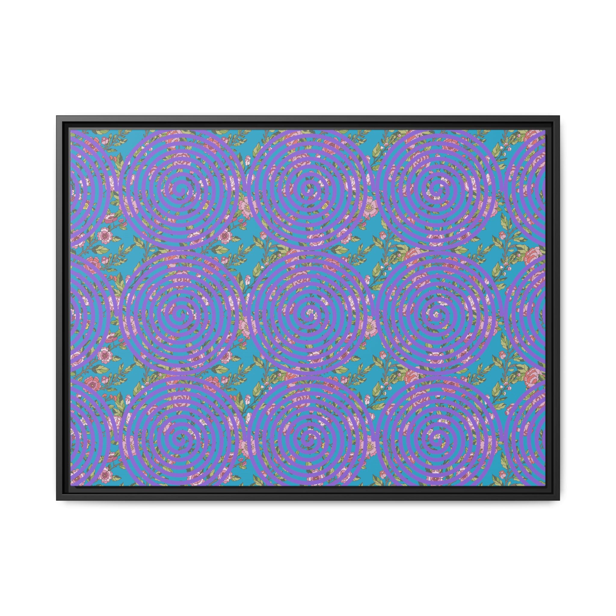 Arte de pared con lienzo floral