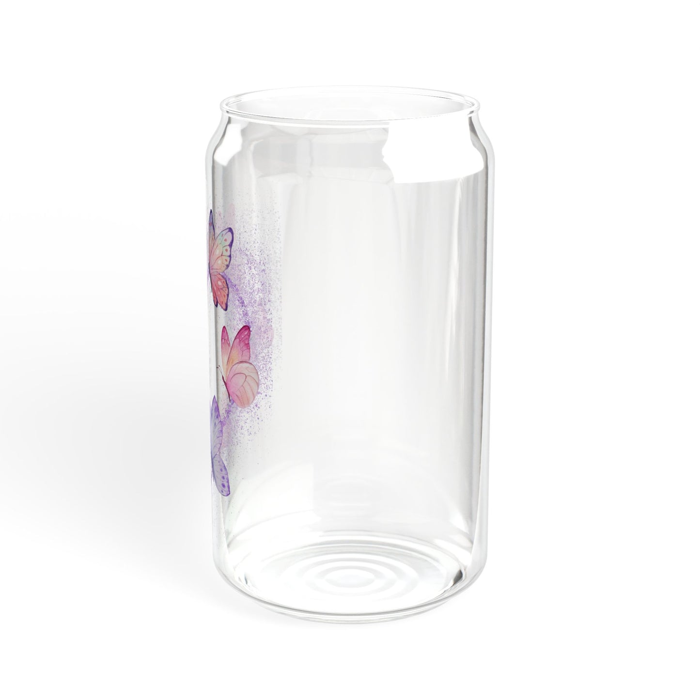 Valentine's Day Butterfly Heart Sipper Glass
