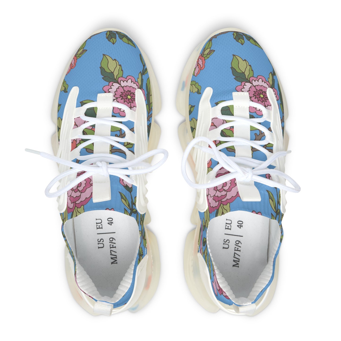 Floral Women's Mesh Sneakers | Lightweight Athletic Shoes, Fashion Sneakers, Casual Footwear, Spring Style, Gift for Her