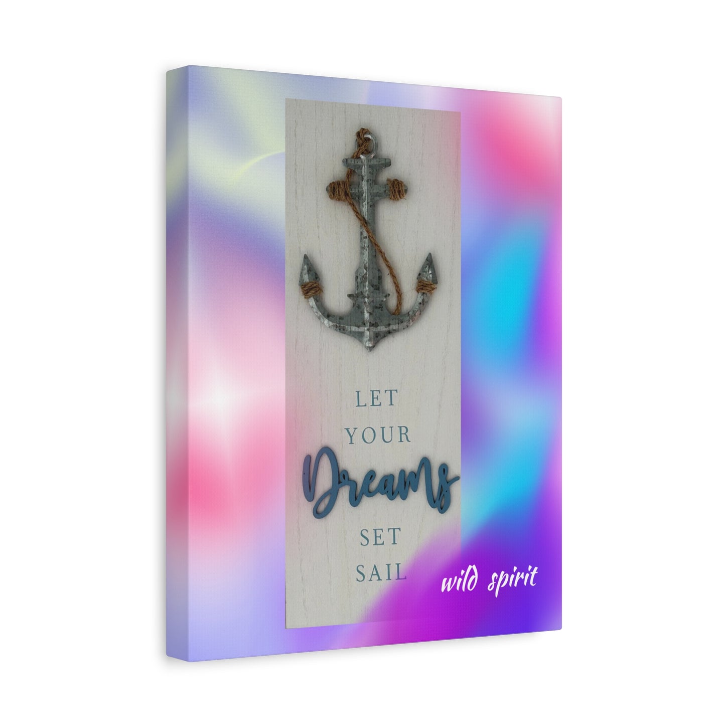 Canvas Print - Beach Themed 'Let Your Dreams Set Sail'