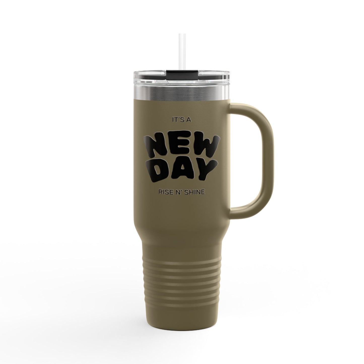 Insulated Travel Mug - 'It's a New Day' 40oz Coffee Tumbler for On-the-Go