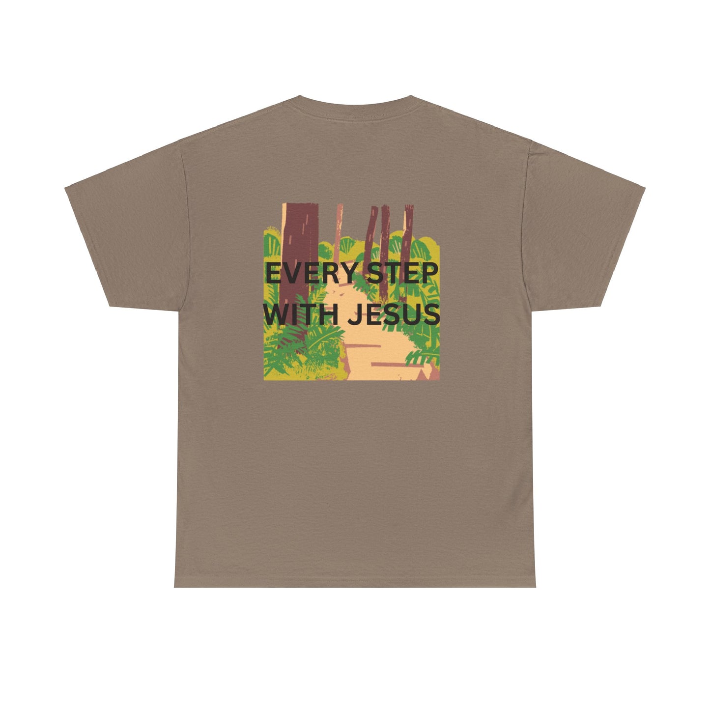 Trail in the Woods Unisex Tee - Every Step with Jesus Design