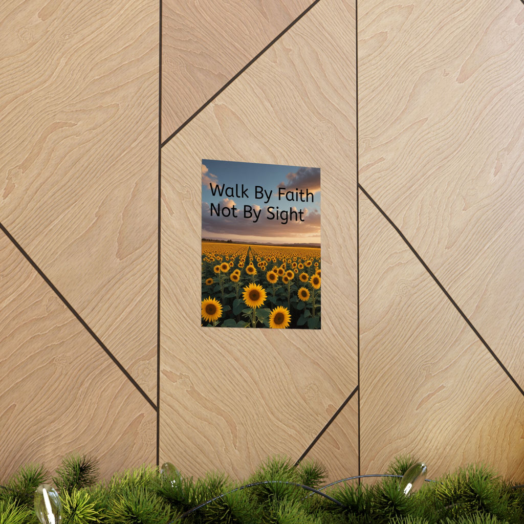 Arte de pared inspirador de fe, póster de girasol, decoración inspiradora para el hogar, regalo cristiano, impresión motivacional