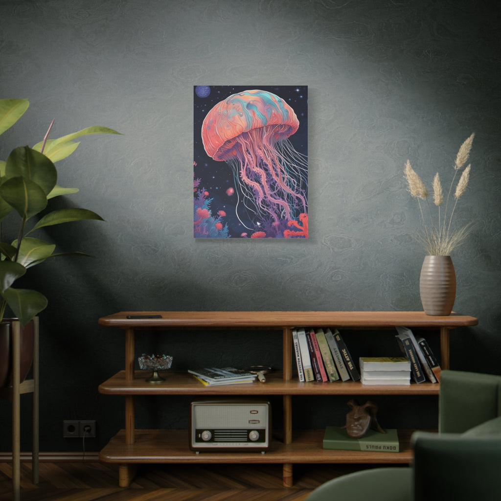 Impresión en lienzo - Pintura de medusas del cielo nocturno