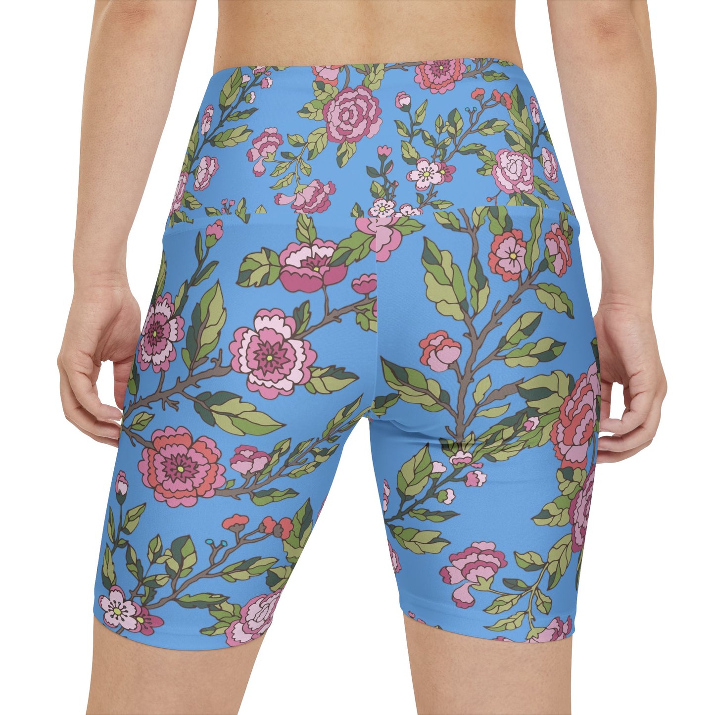 Floral Women's Workout Shorts, Fitness Apparel, Activewear, Summer Fashion, Yoga Shorts, Gym Clothing