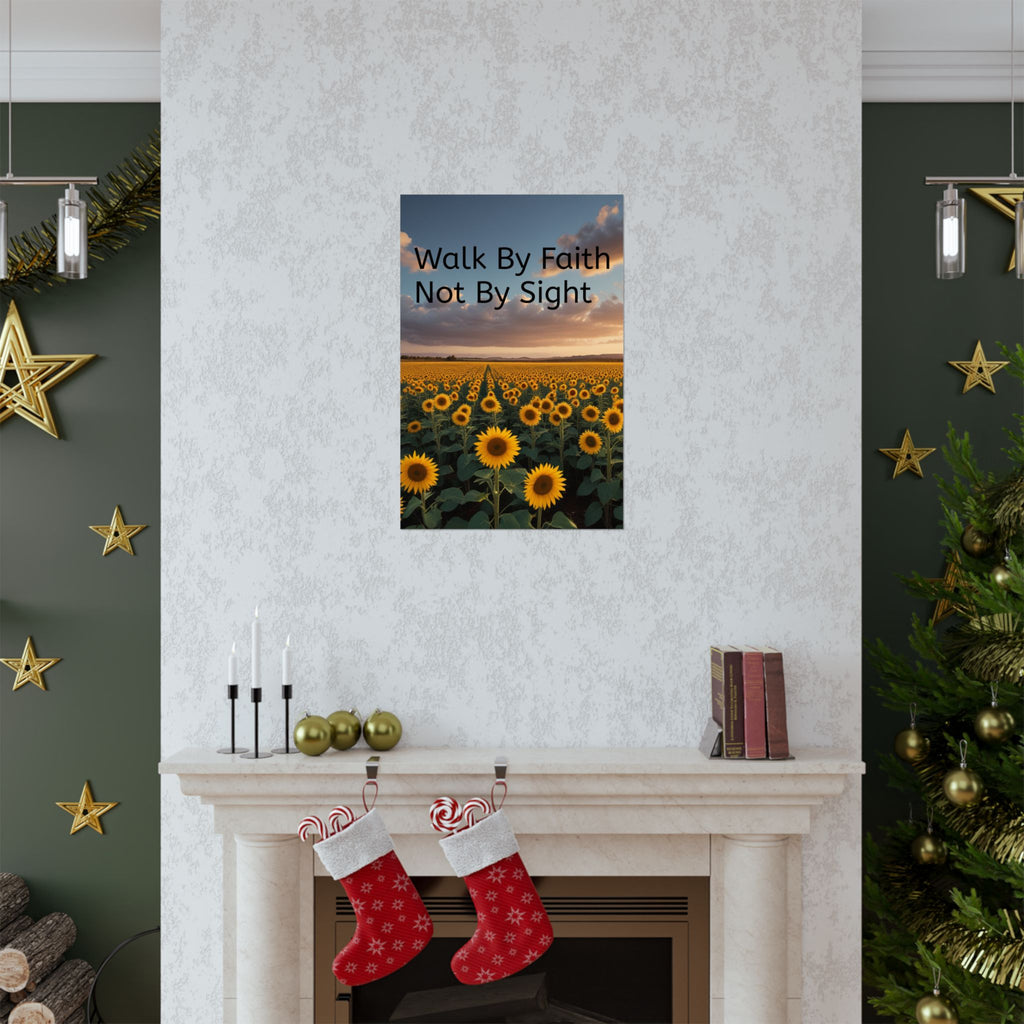 Arte de pared inspirador de fe, póster de girasol, decoración inspiradora para el hogar, regalo cristiano, impresión motivacional